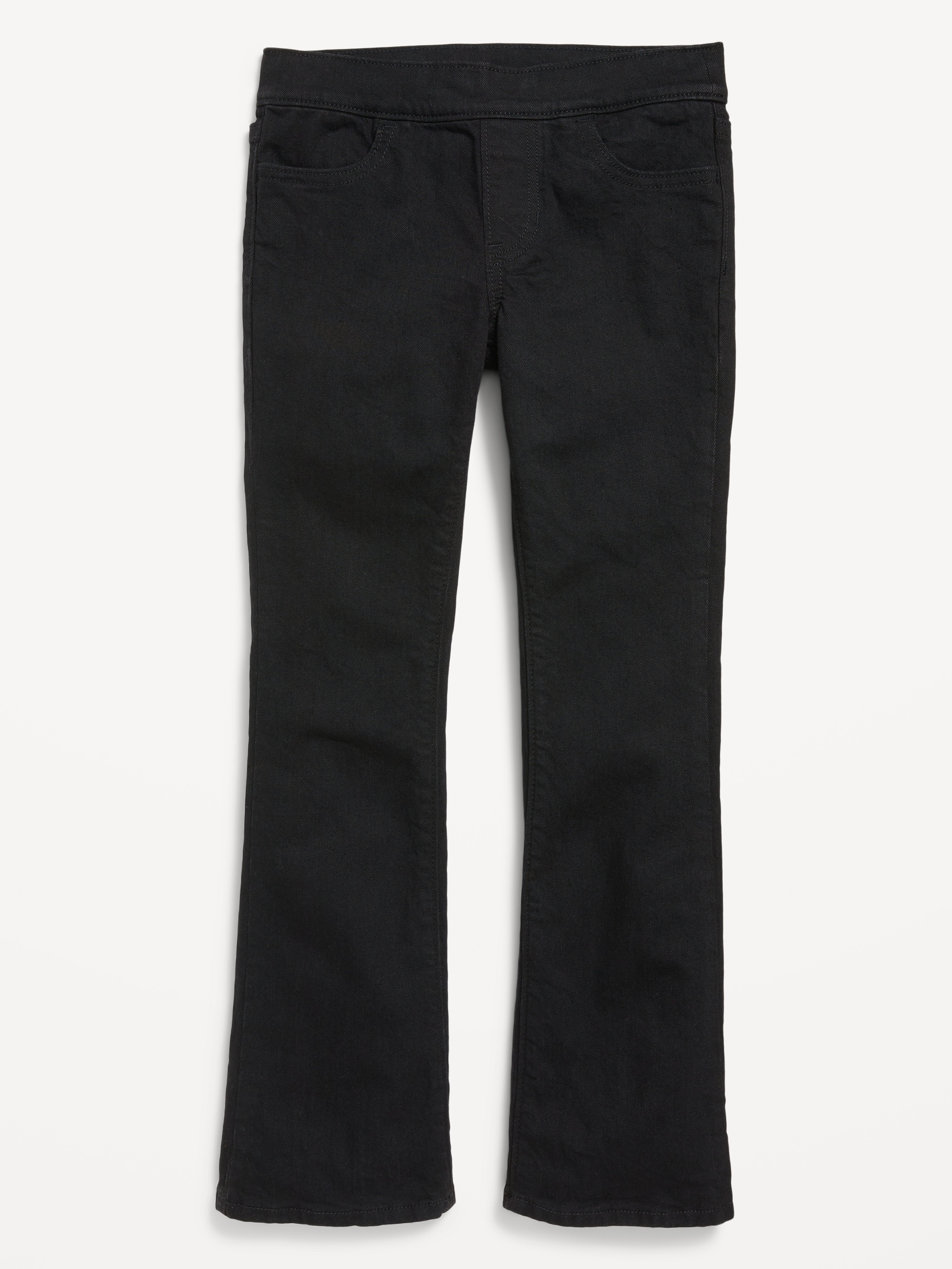 Wow Boot-Cut Pull-On Jeans for Girls - Black Rinse - 4