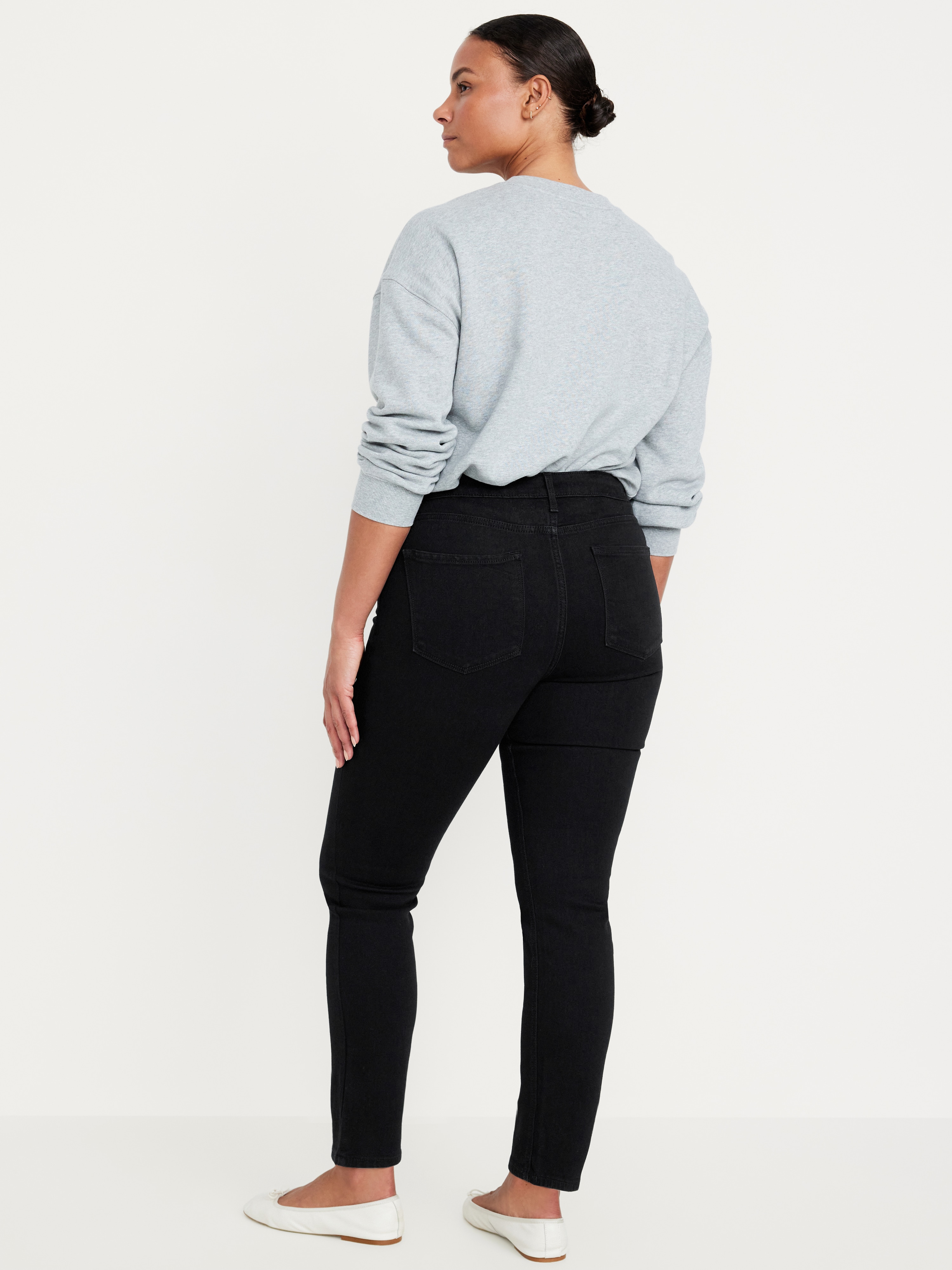 High-Waisted Wow Straight Ankle Jeans - Black Jack - 5