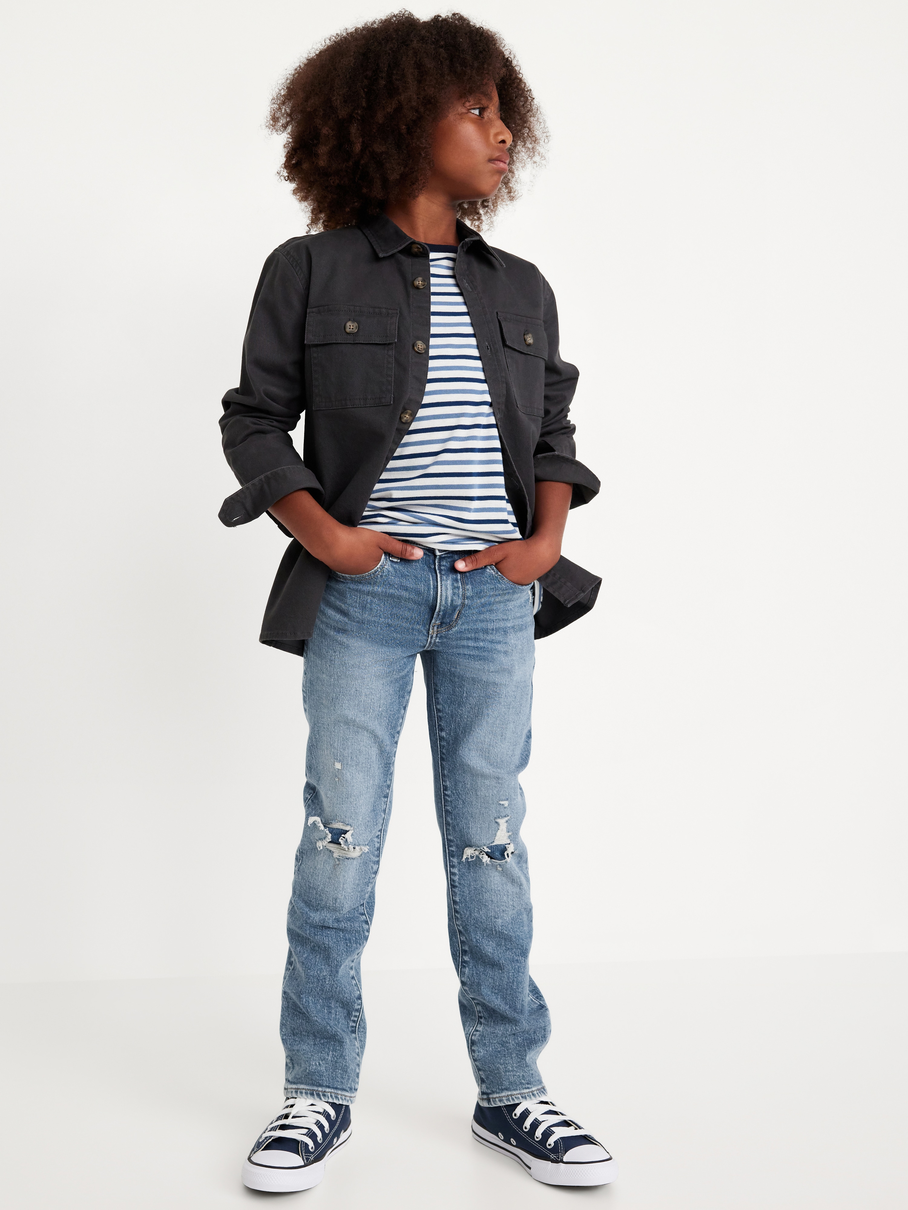 Slim 360° Stretch Jeans for Boys - Destructed Wash - 3