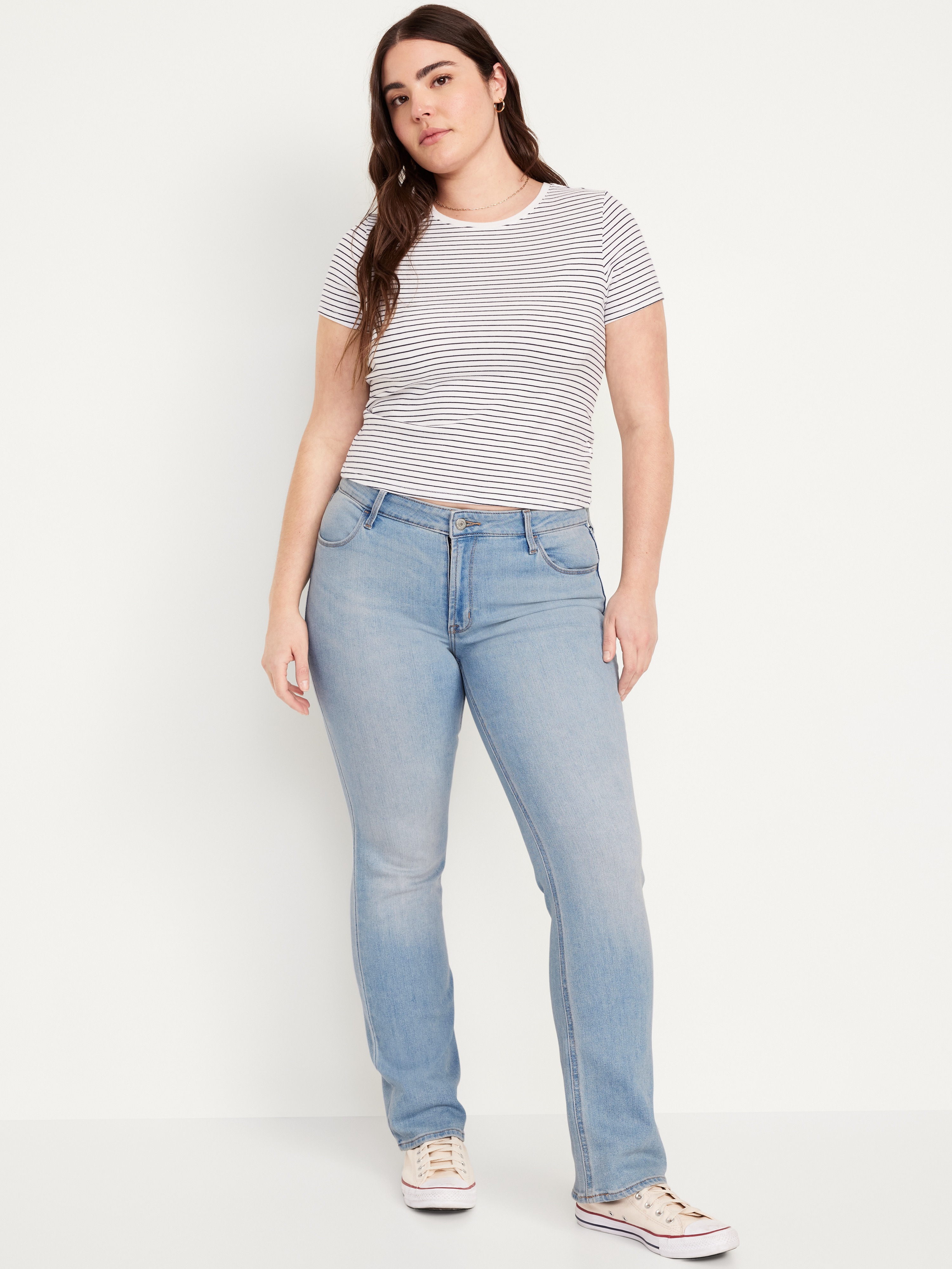 Mid-Rise Wow Boot-Cut Jeans - Light Wash - 4
