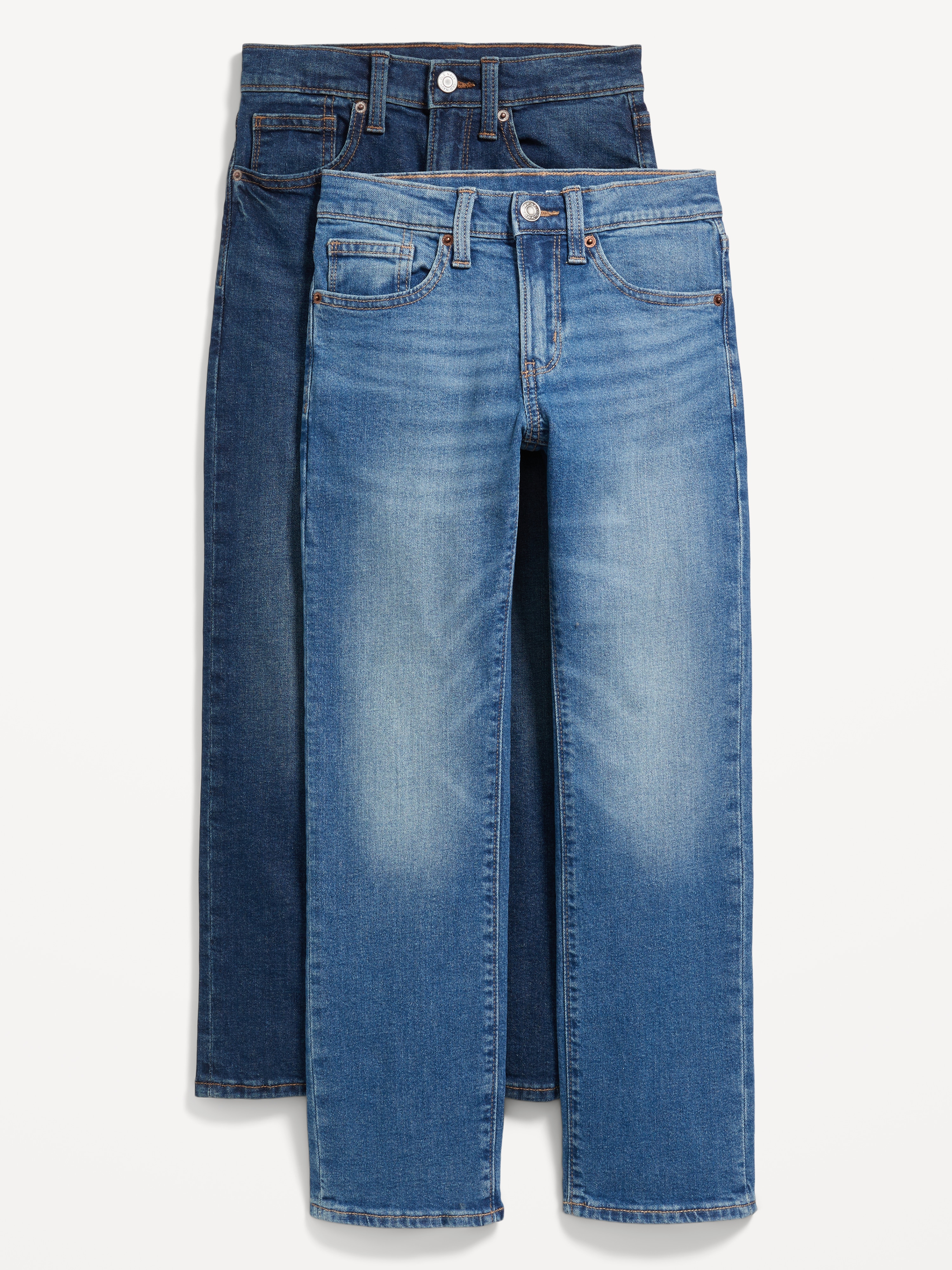 Straight-Leg Built-In Flex Jeans 2-Pack for Boys - Dark Wash - 1