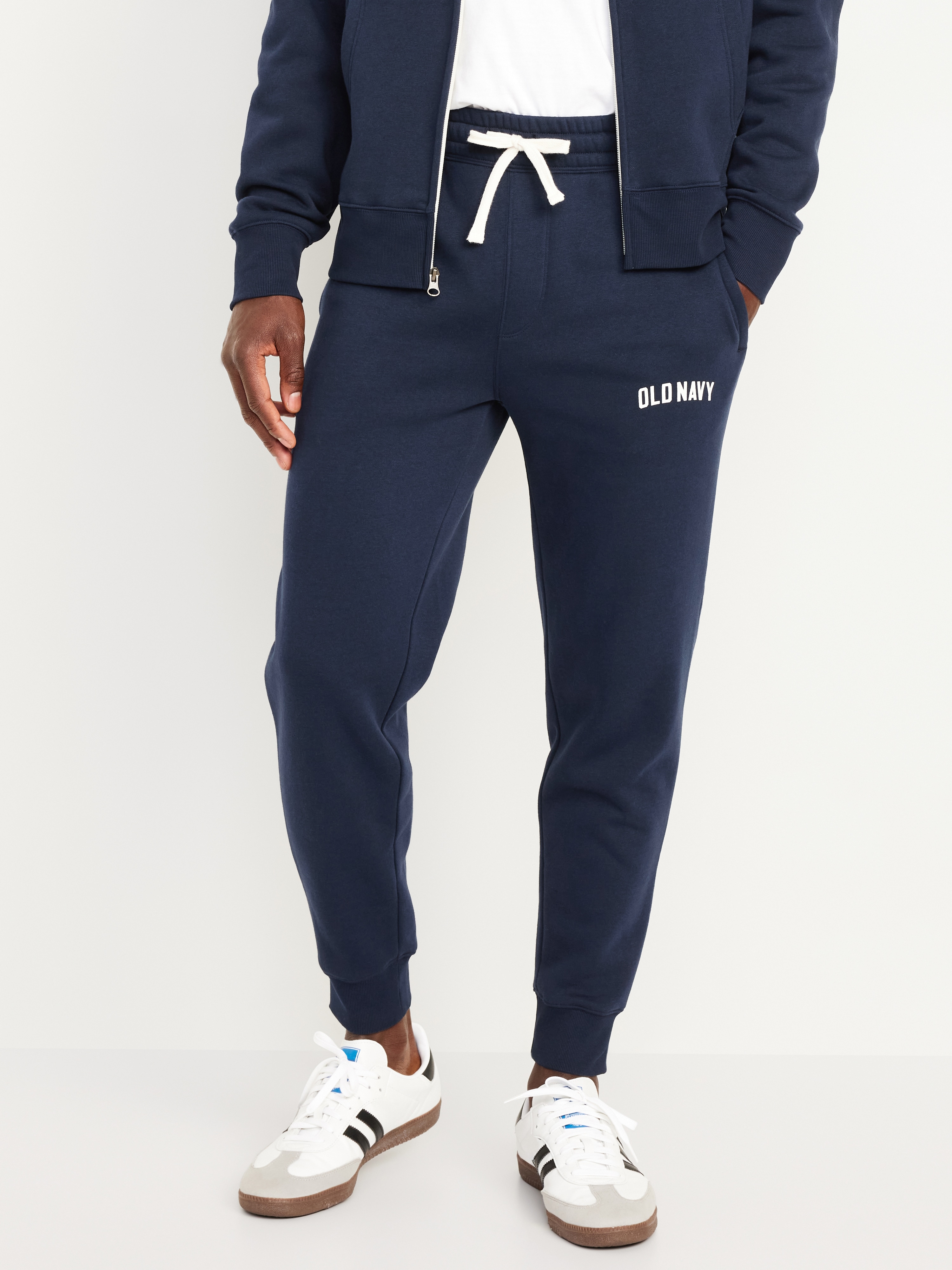Logo Tapered Jogger Sweatpants - In the Navy - 1