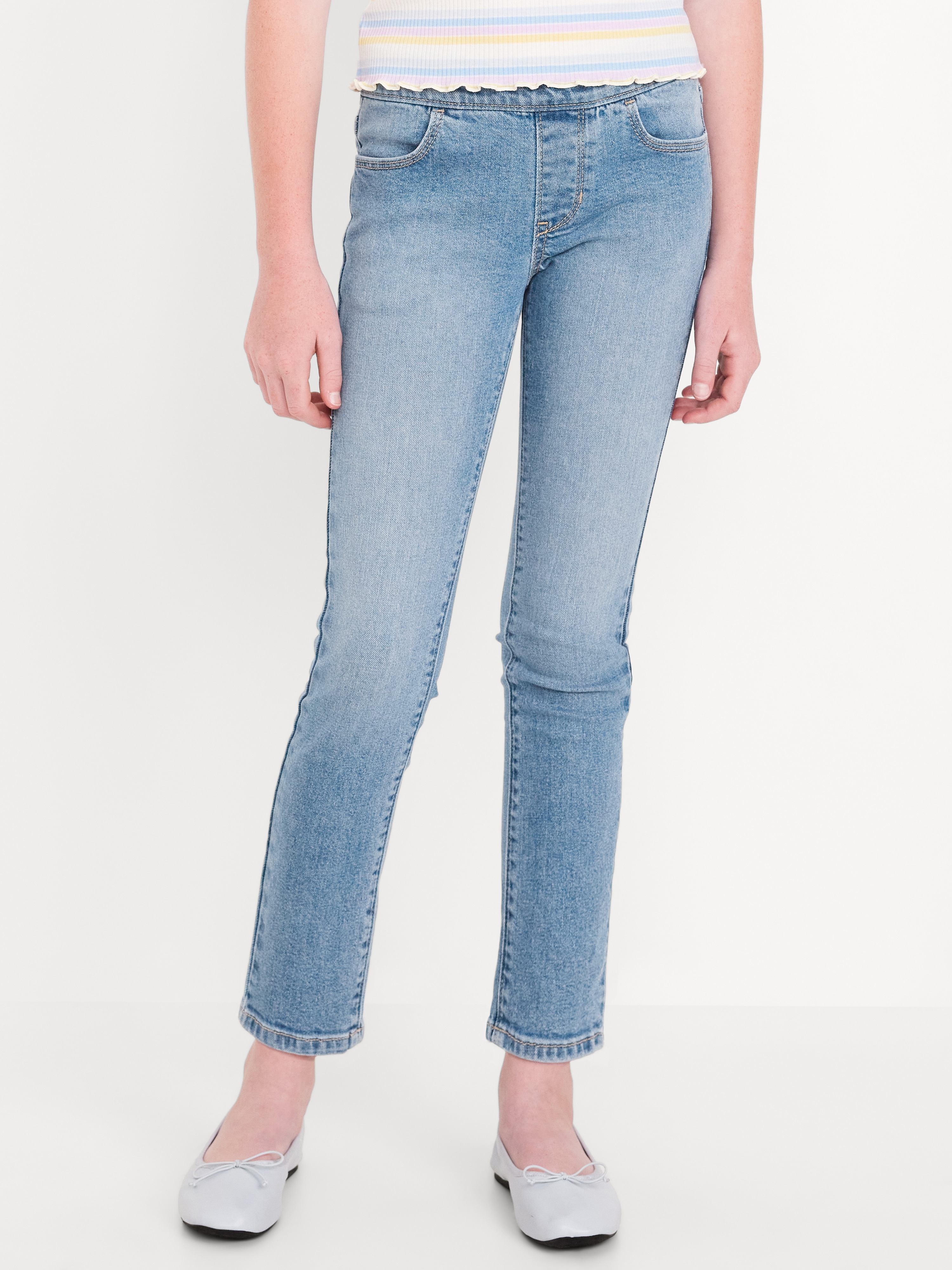 Wow Skinny Pull-On Jeans for Girls - Light Wash - 1