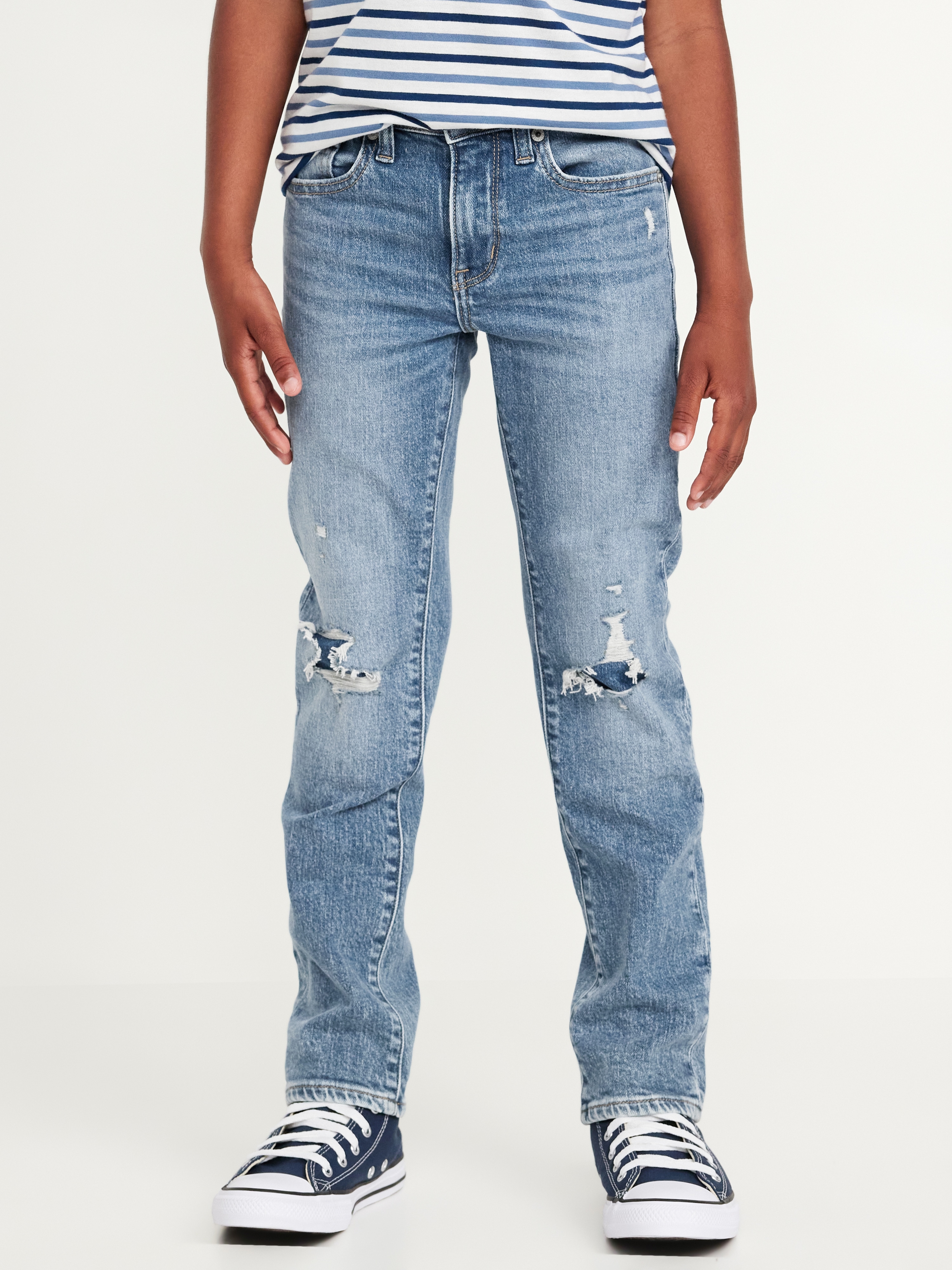 Slim 360° Stretch Jeans for Boys - Destructed Wash - 1