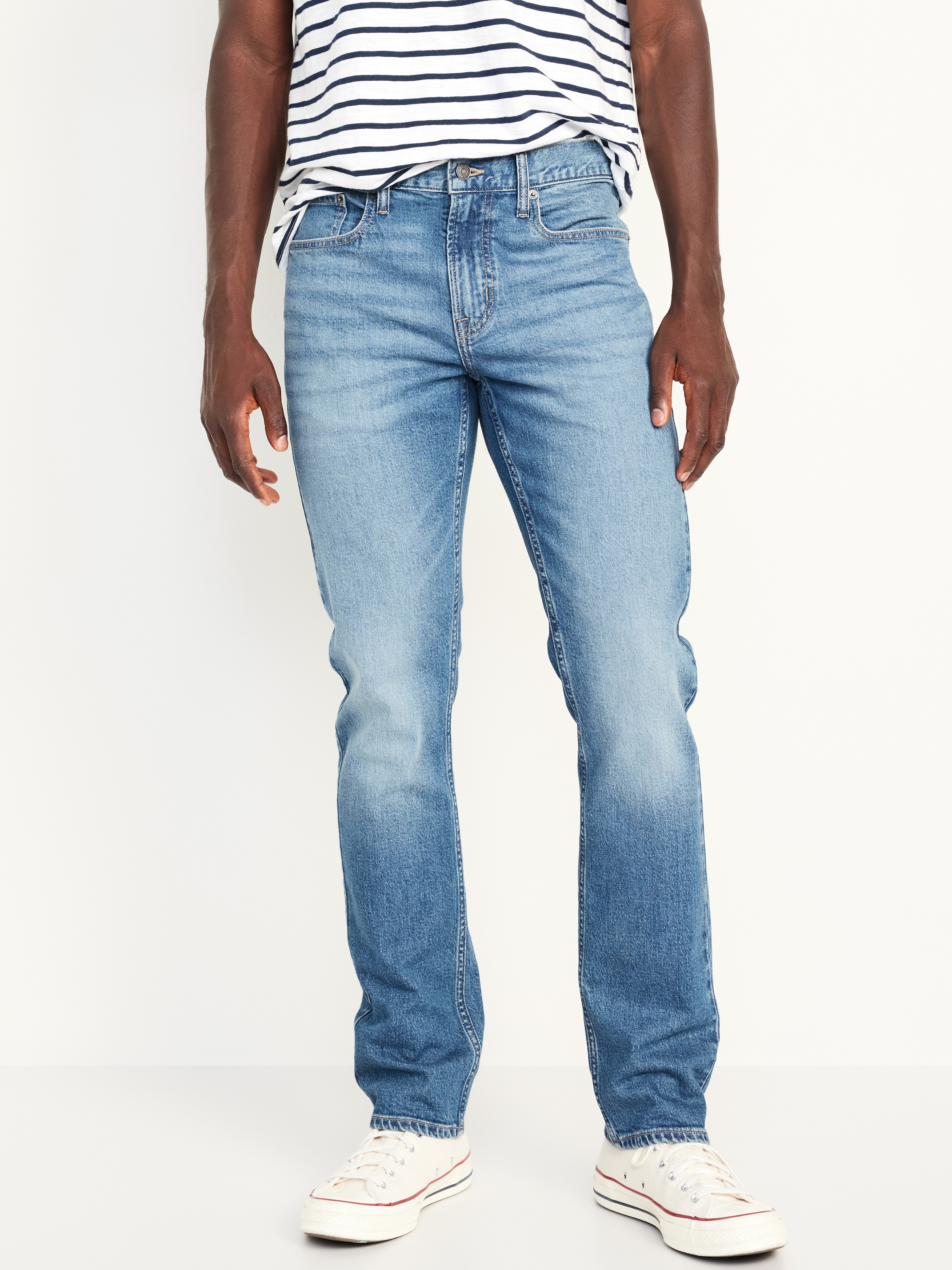 Straight Built-In Flex Jeans - Medium Wash - 1