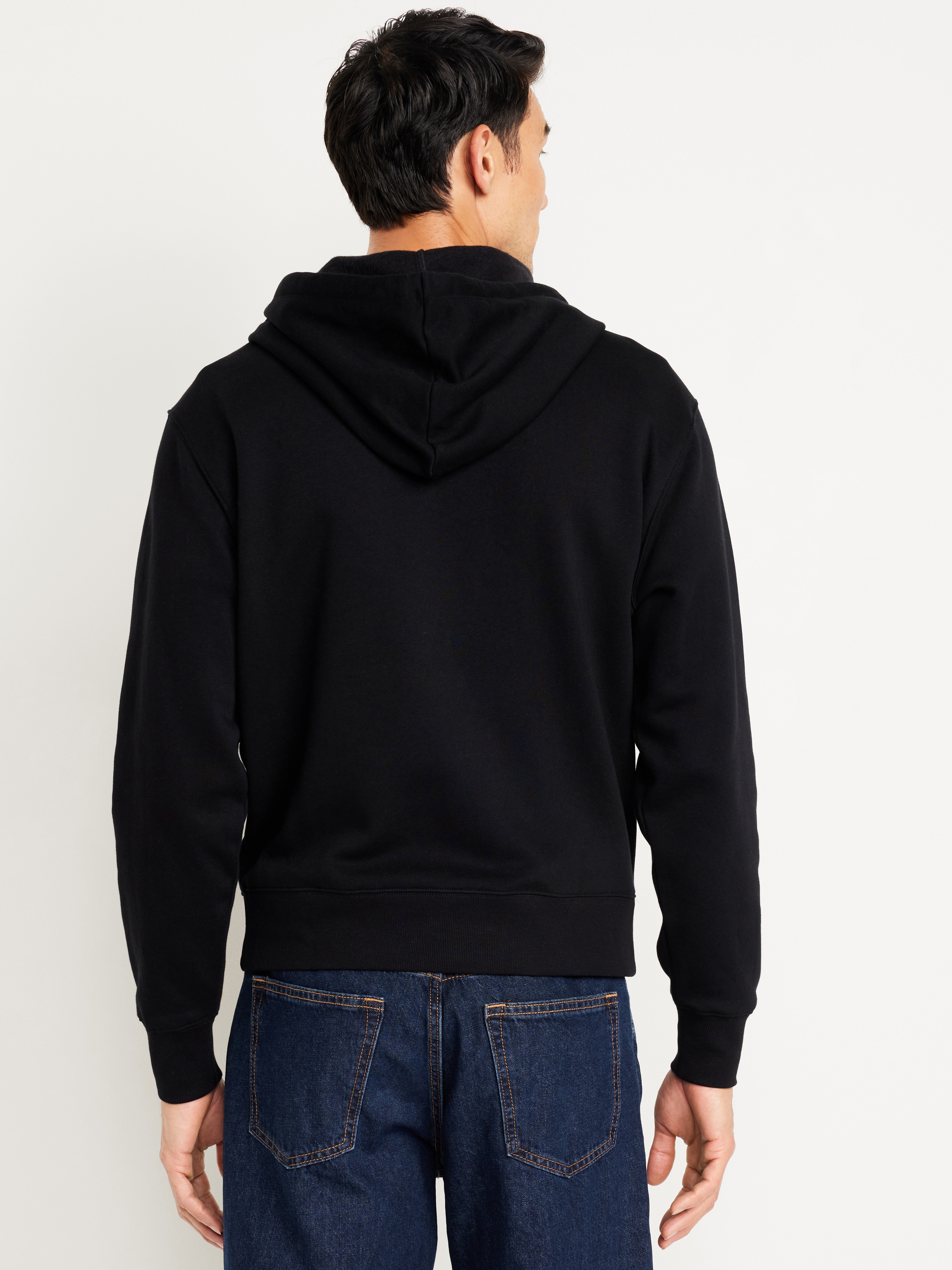 Loose Logo Zip Hoodie - Black Jack - 2
