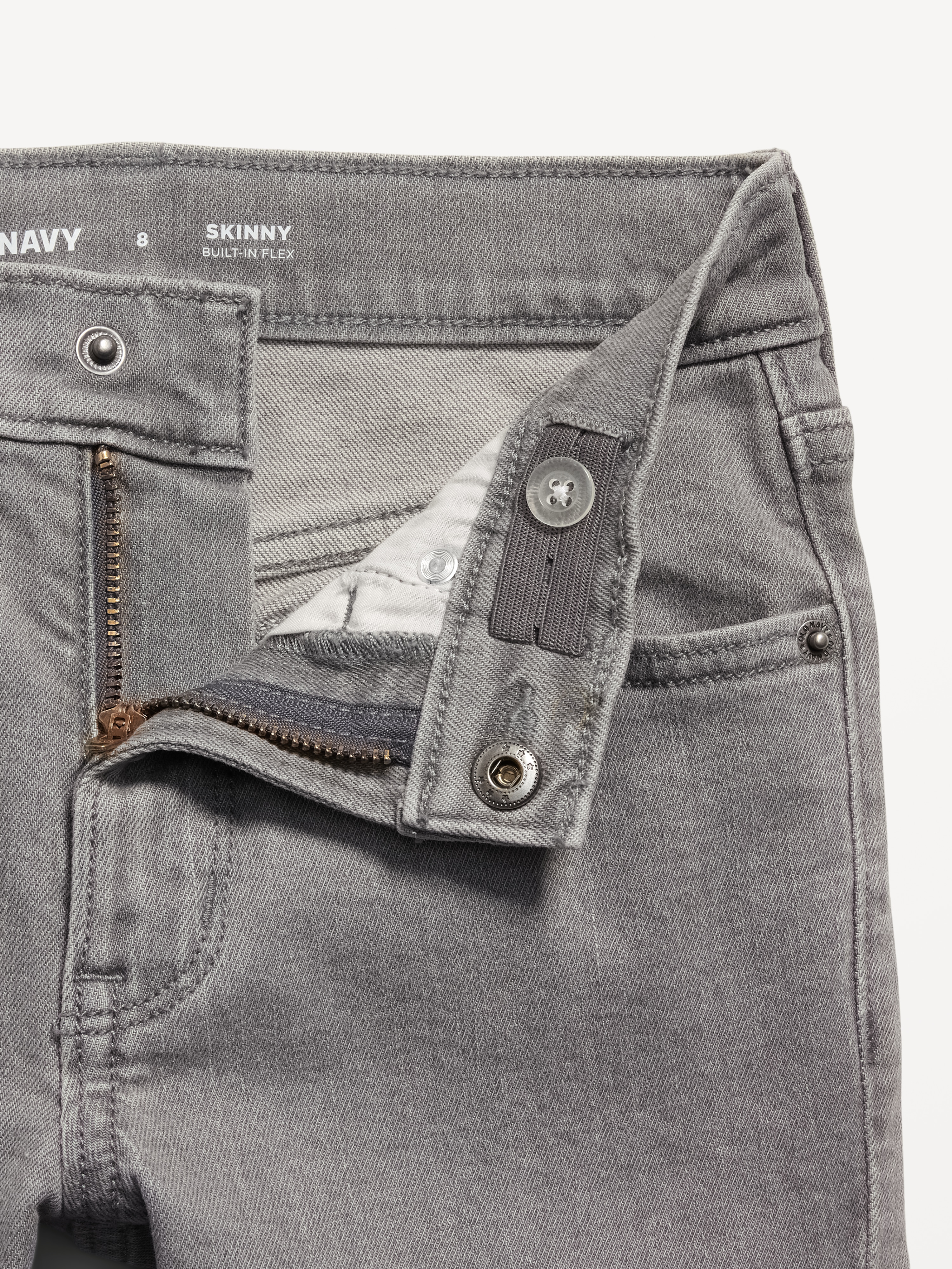 Skinny Built-In Flex Jeans for Boys - Grey Rinse - 5