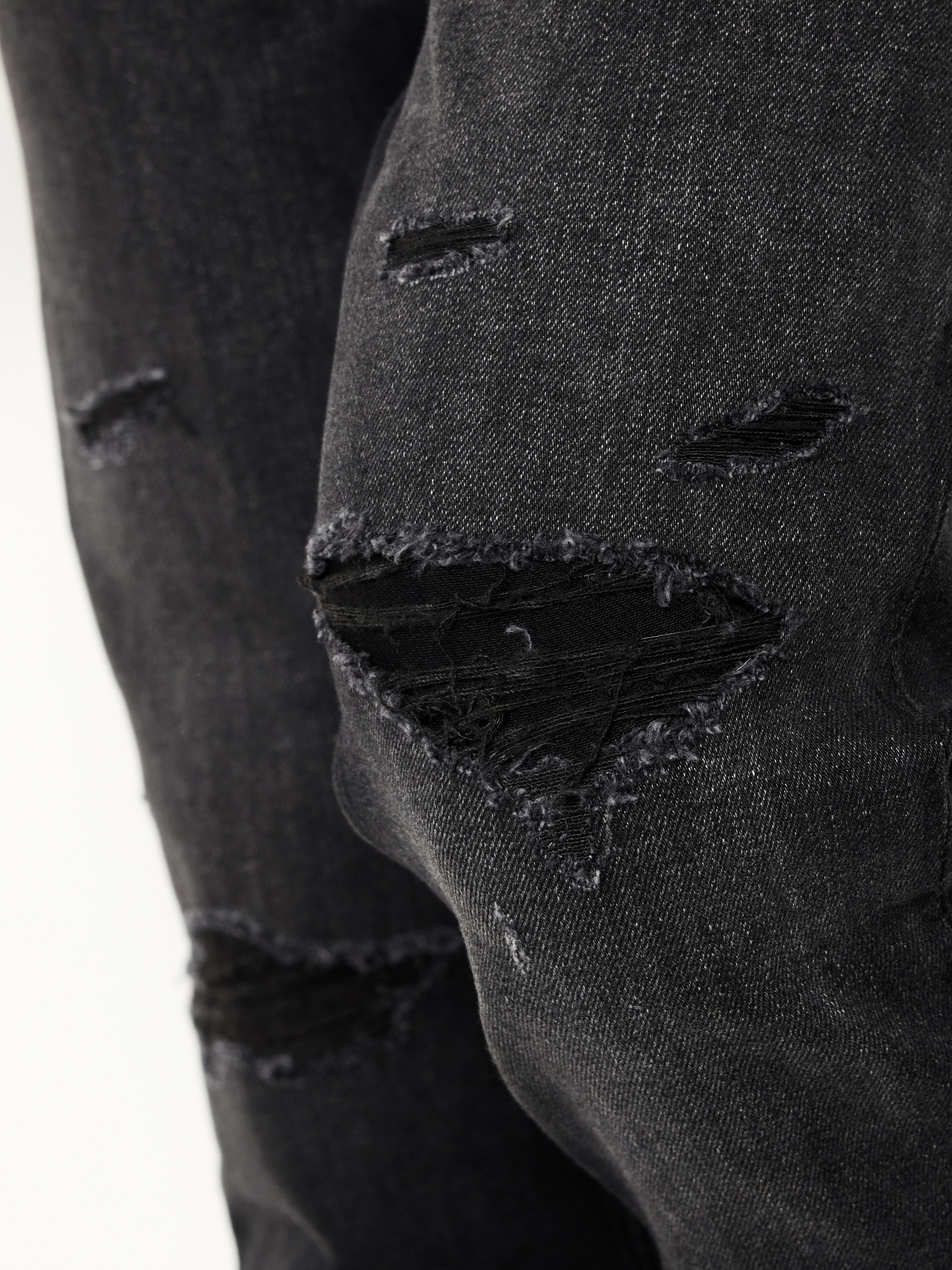 Slim 360° Tech Stretch Performance Jeans - Ripped Black Wash - 3