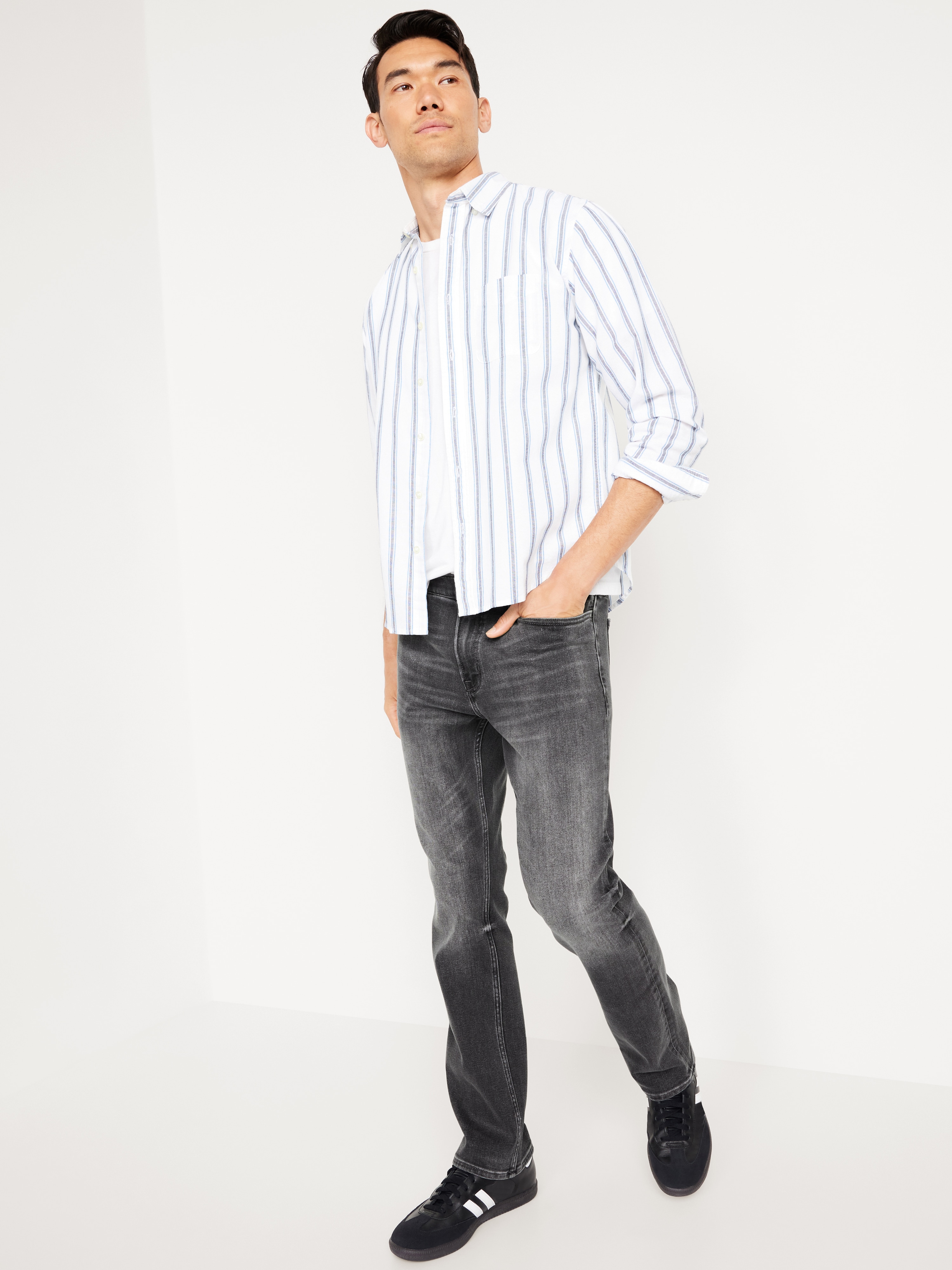 Straight 360° Tech Stretch Performance Jeans - Faded Gray - 3