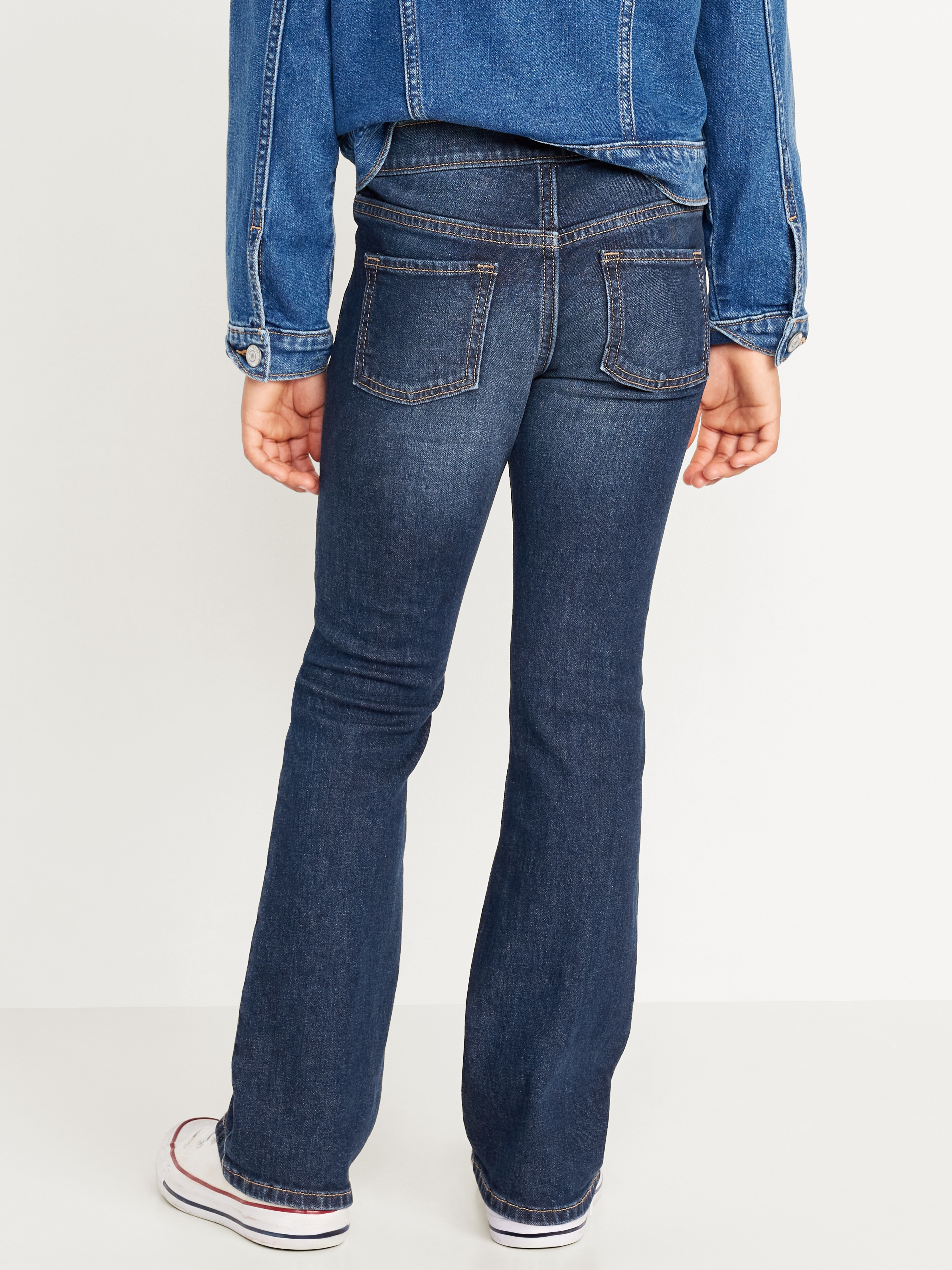 Wow Boot-Cut Pull-On Jeans for Girls - Dark Wash - 2