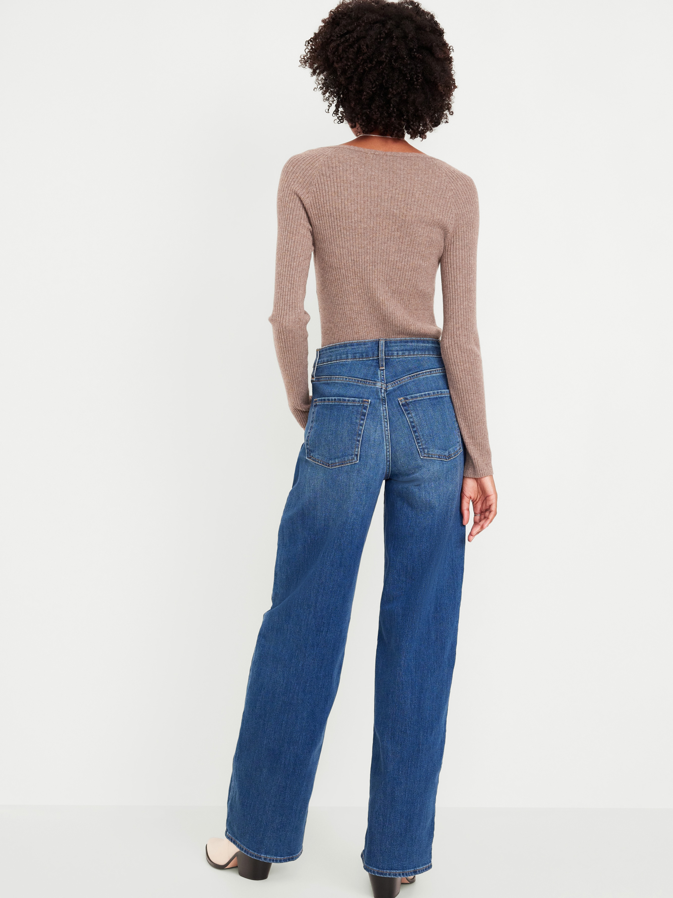 High-Waisted Wow Wide-Leg Jeans - Medium Wash - 3