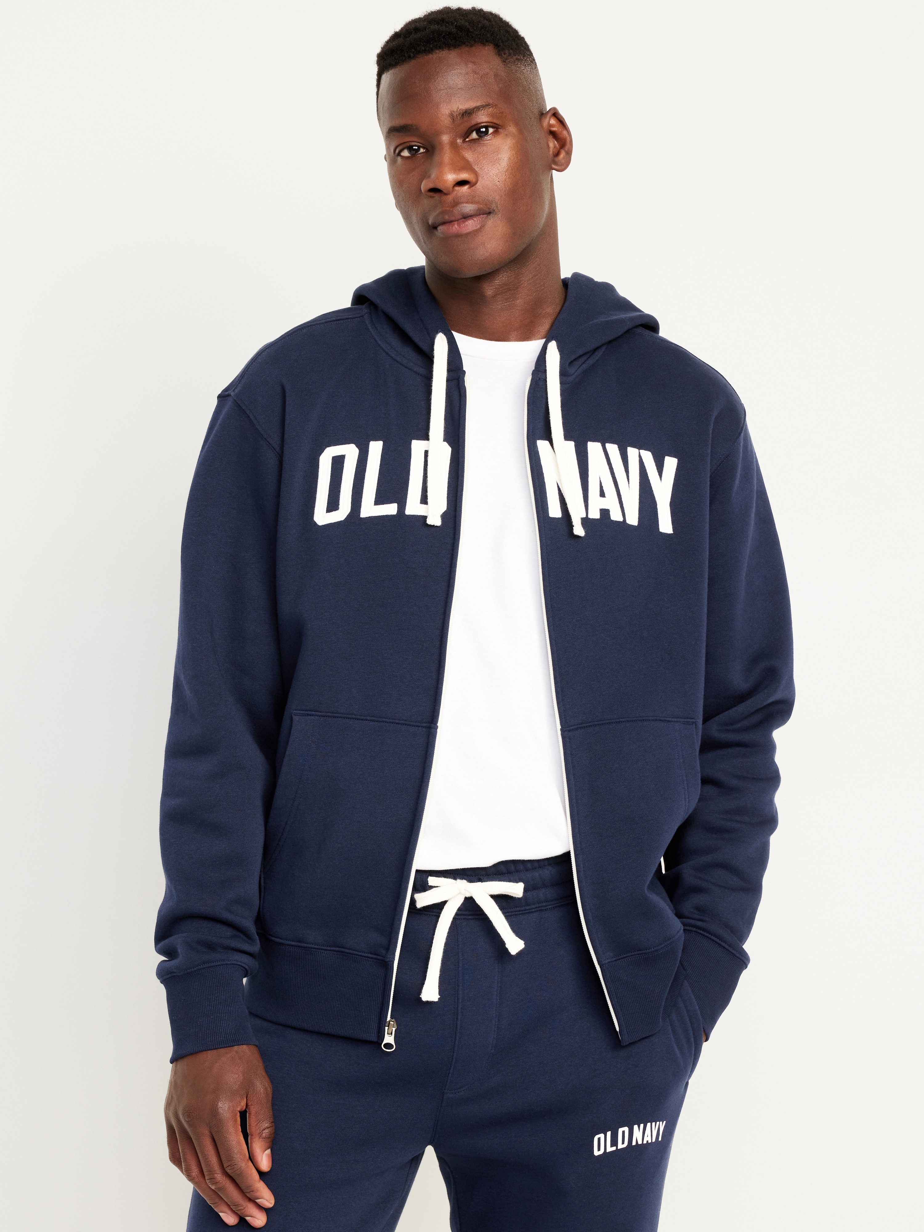 Loose Logo Zip Hoodie - In the Navy - 1