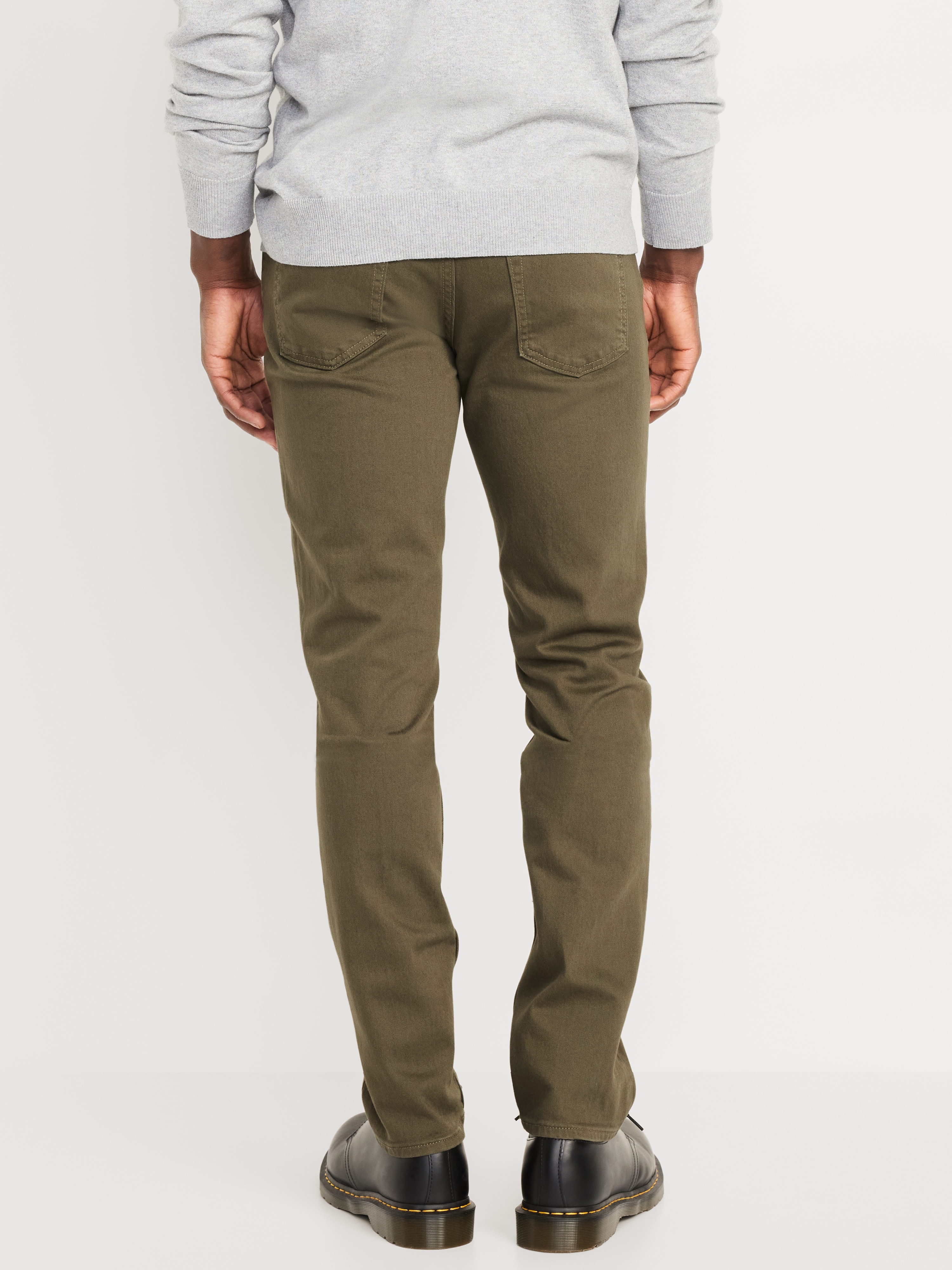 Slim Built-In Flex Five-Pocket Pants - Olive - 2
