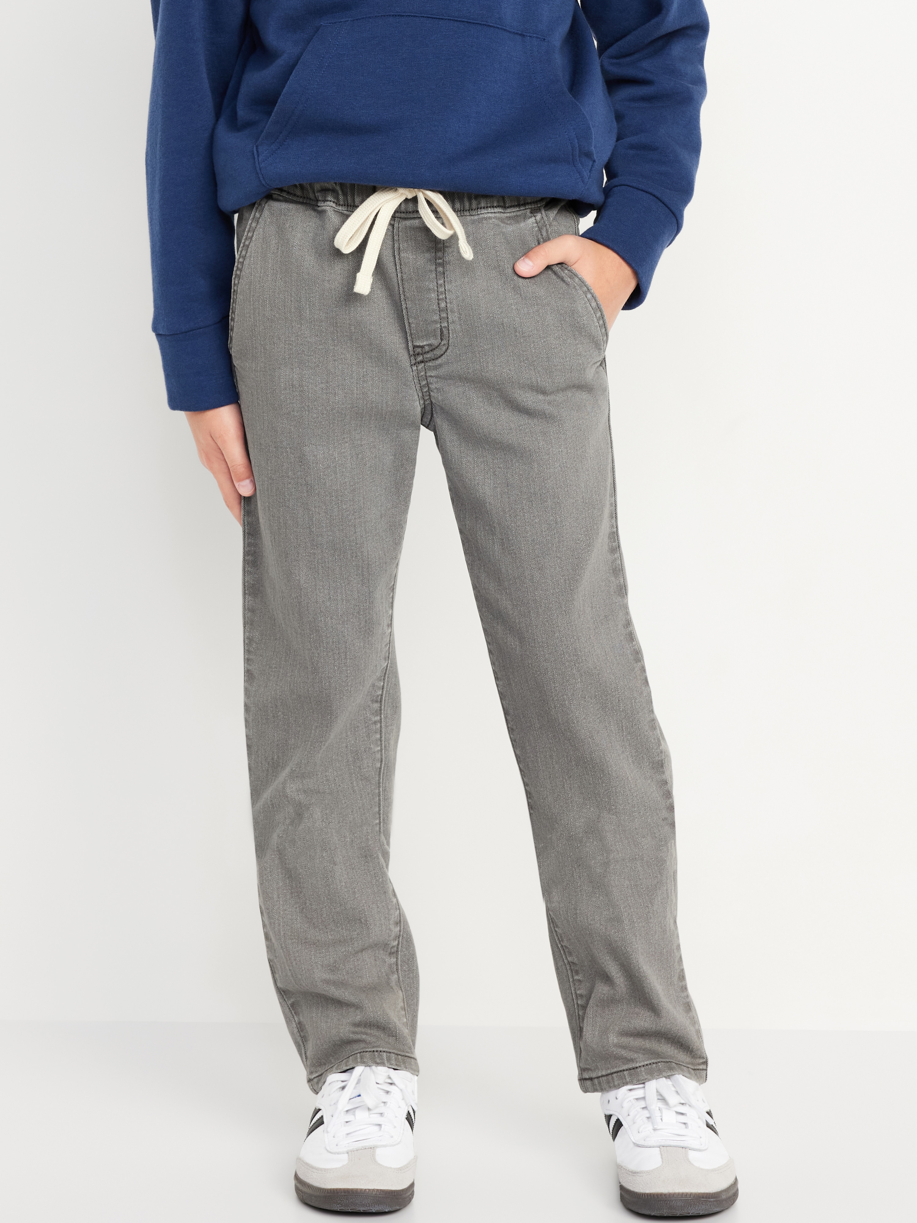 Wow Pull-On Straight Leg Jeans for Boys - Gray Wash - 1