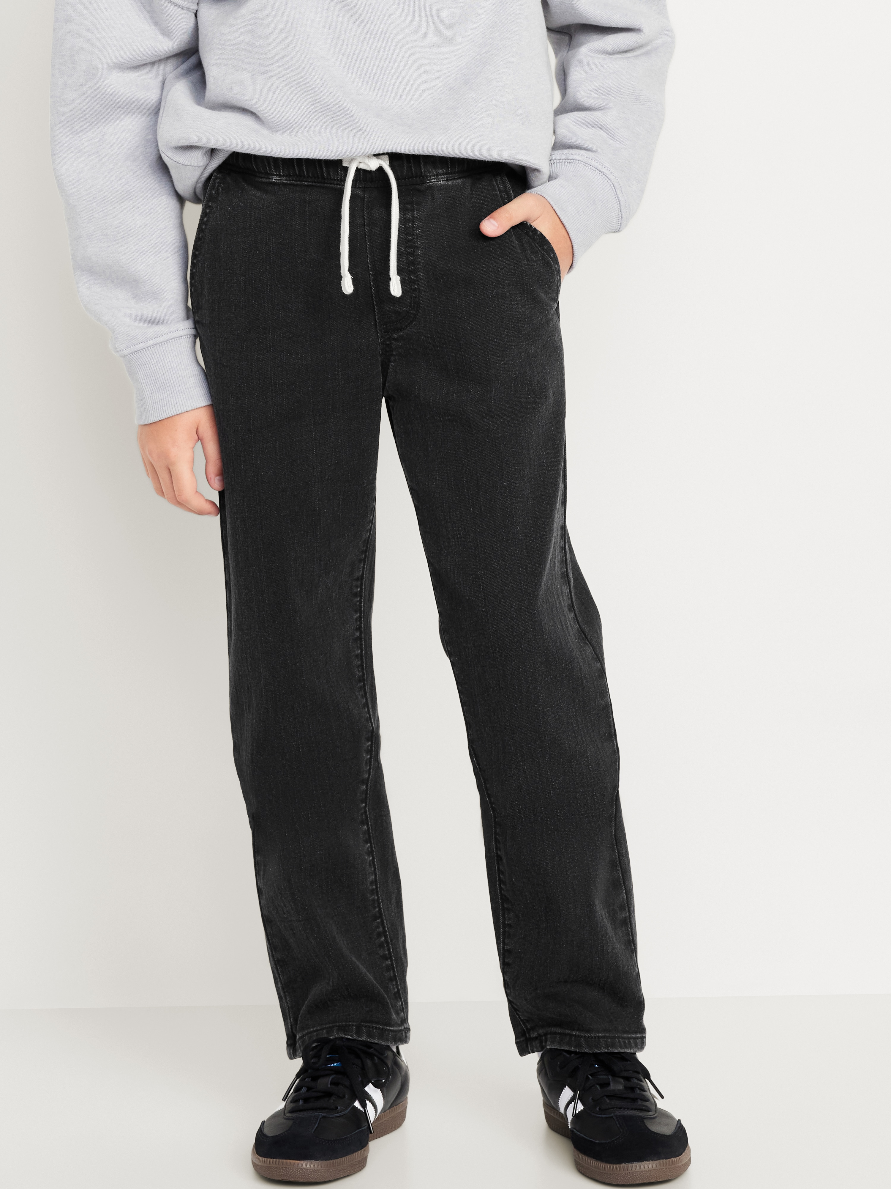 Wow Pull-On Straight Leg Jeans for Boys - Black Wash - 1