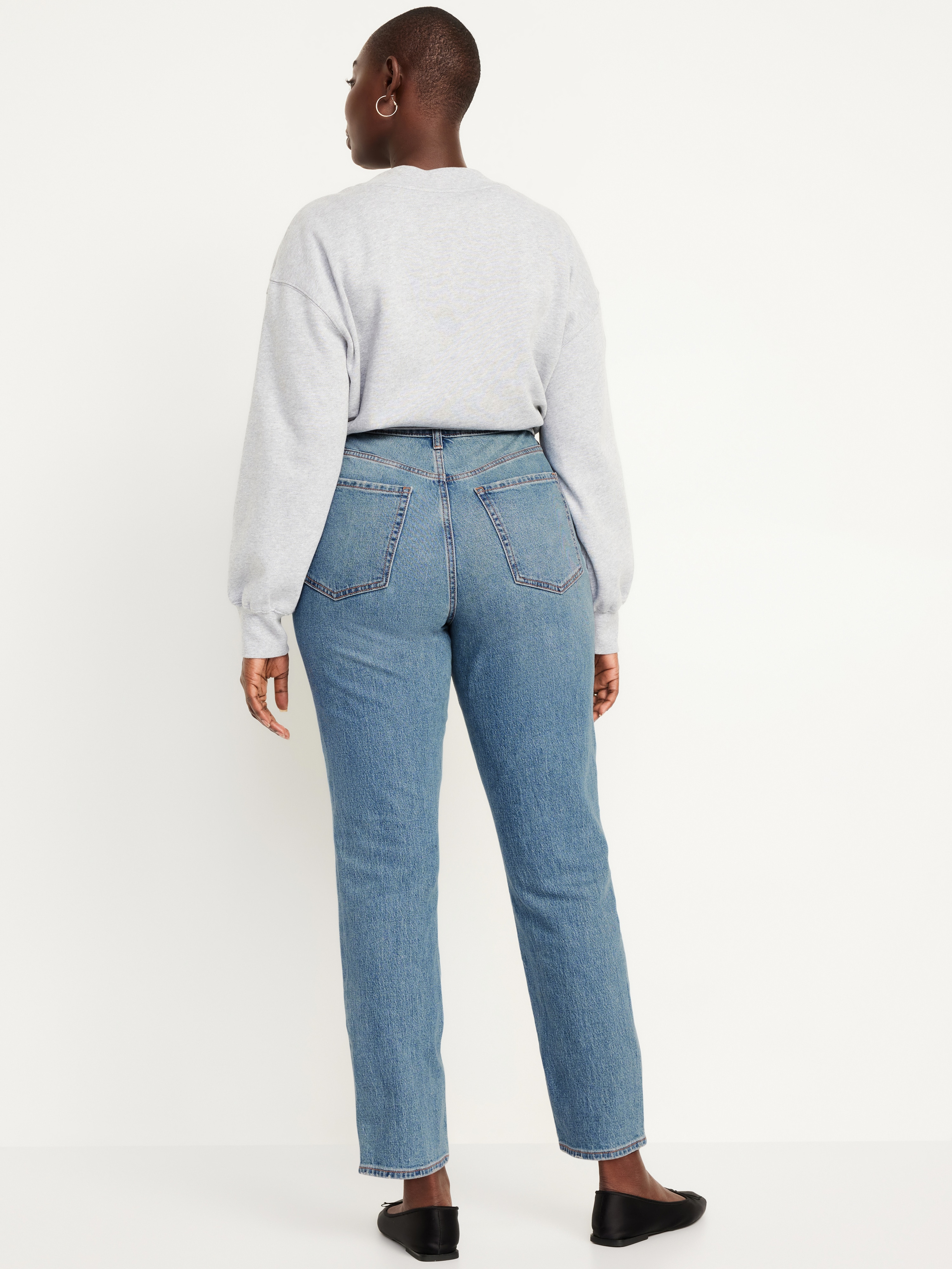 Curvy High-Waisted OG Straight Ankle Jeans - Faded Light Wash - 5