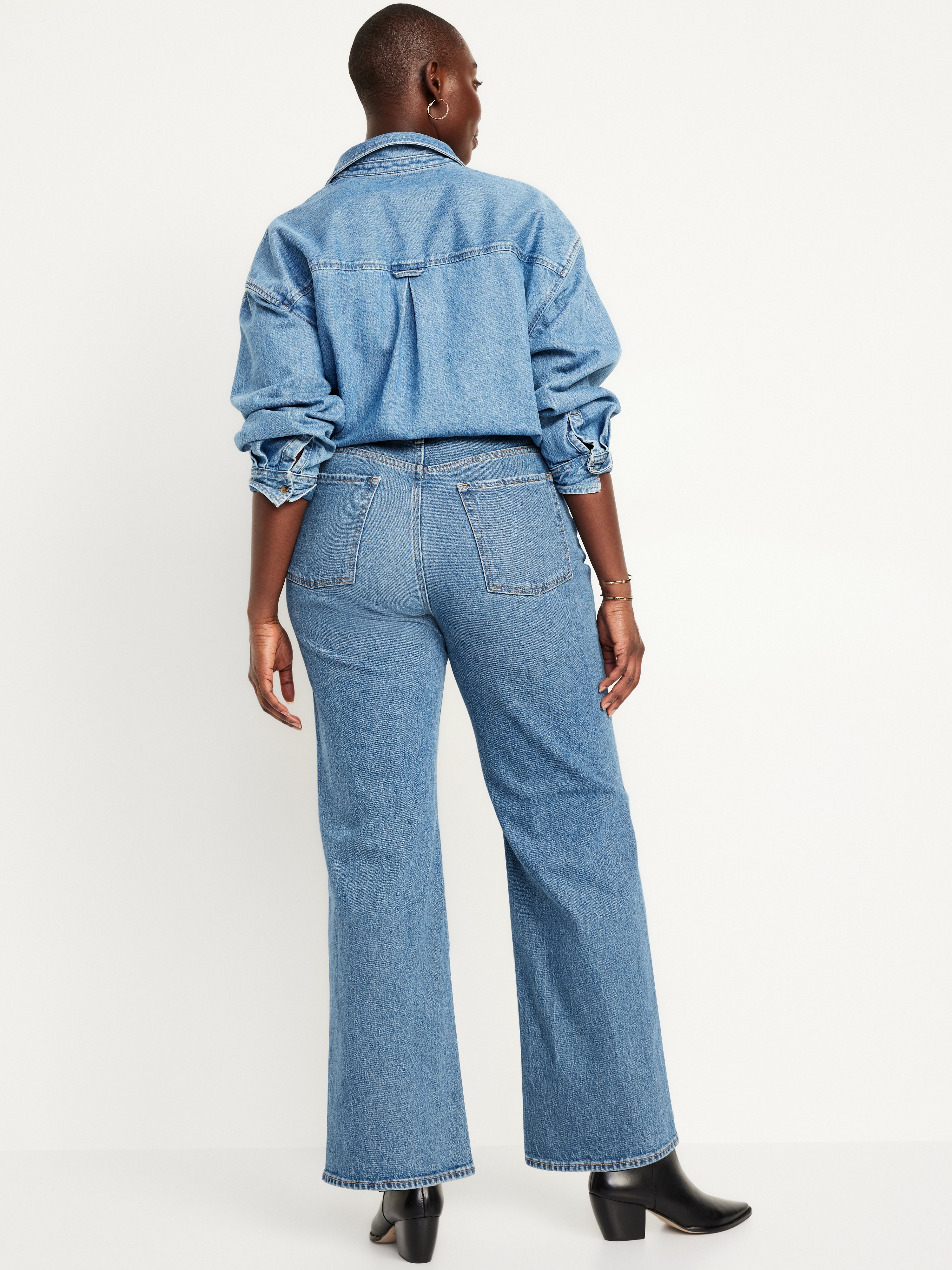 Curvy Extra High-Waisted Wide-Leg Jeans - Medium Wash - 5