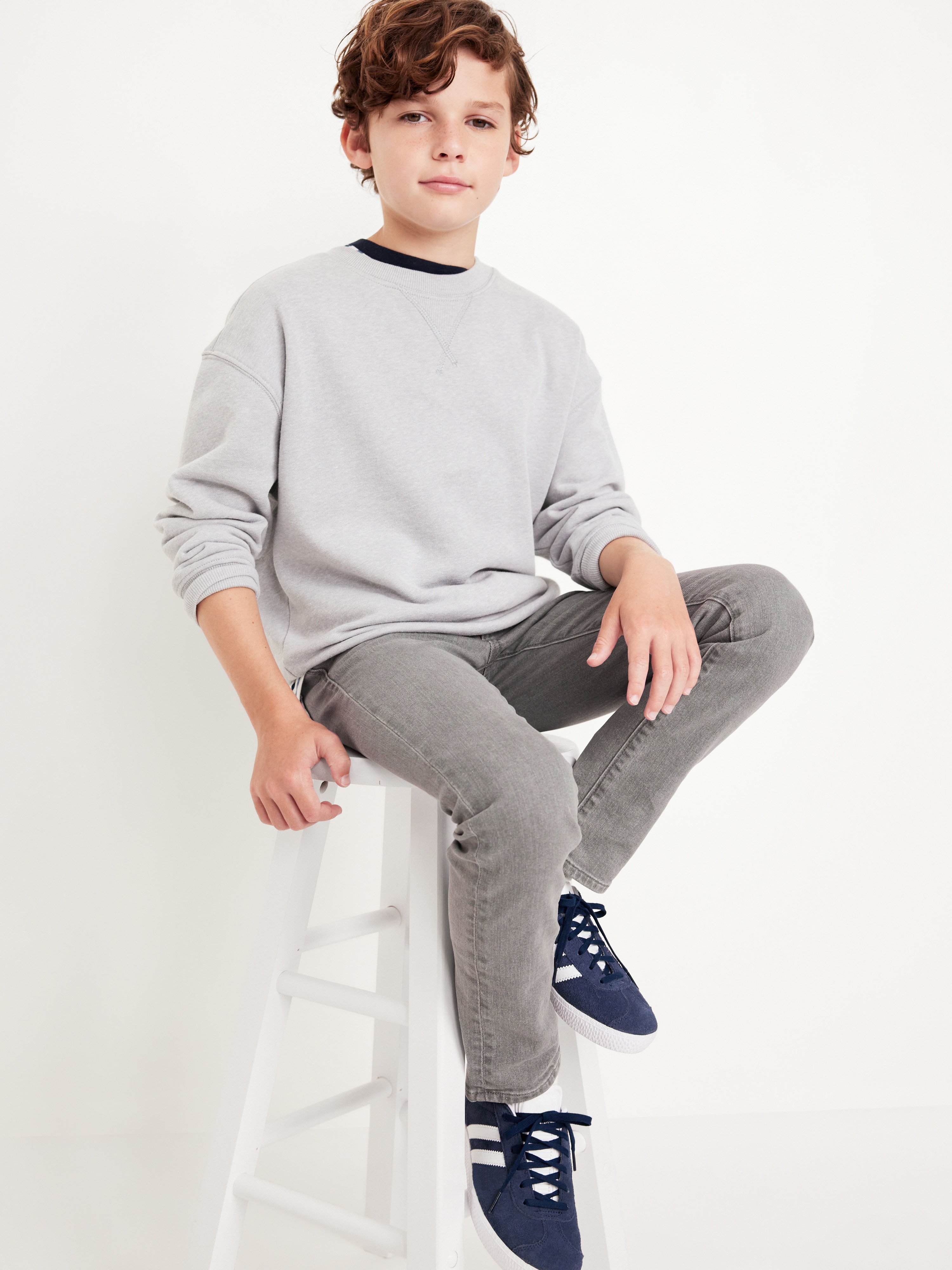 Skinny Built-In Flex Jeans for Boys - Grey Rinse - 3