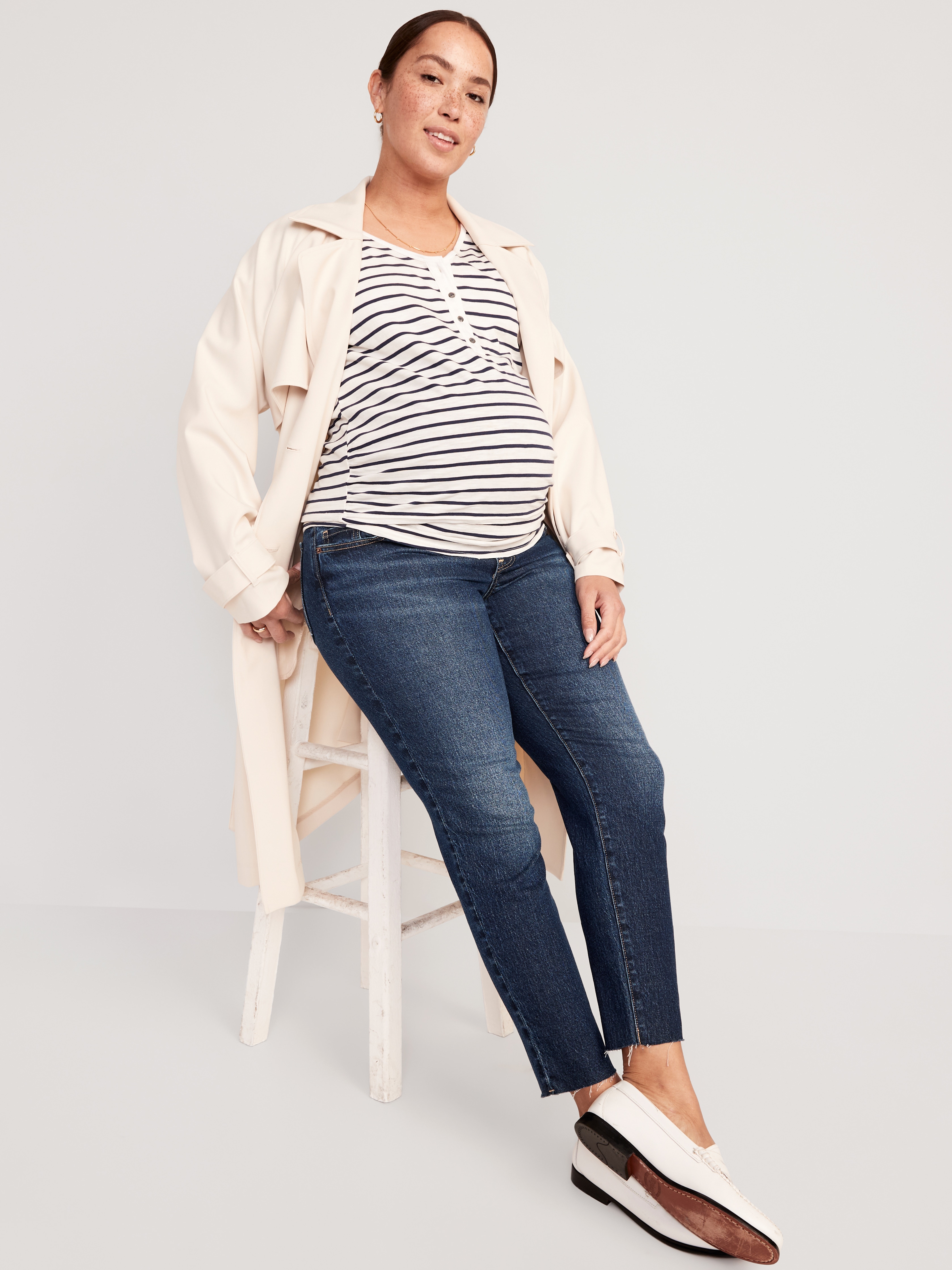 Maternity Full-Panel OG Straight Jeans - Twila - 1