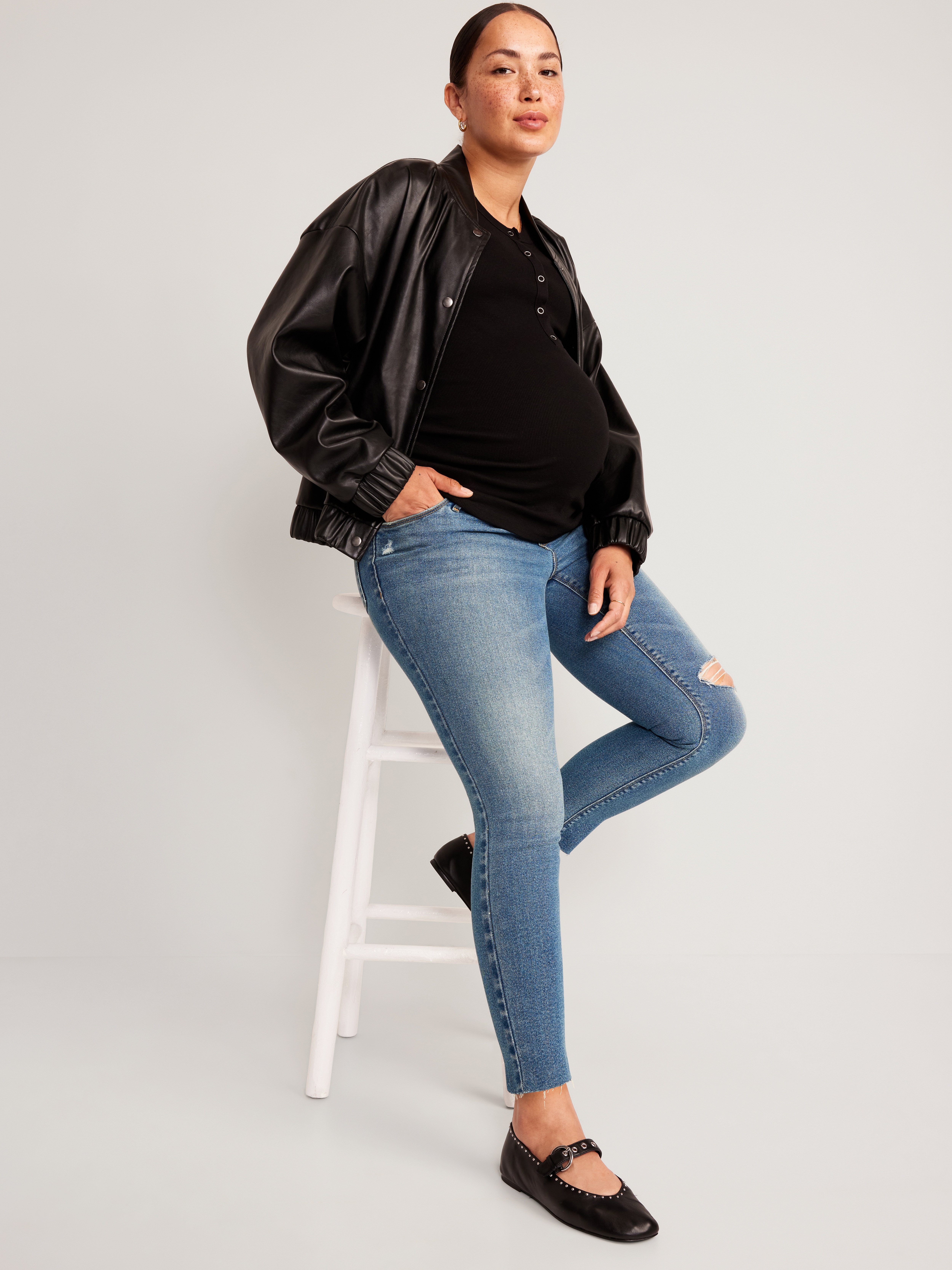 Maternity Full-Panel Rockstar Super Skinny Jeans - Marsha - 1