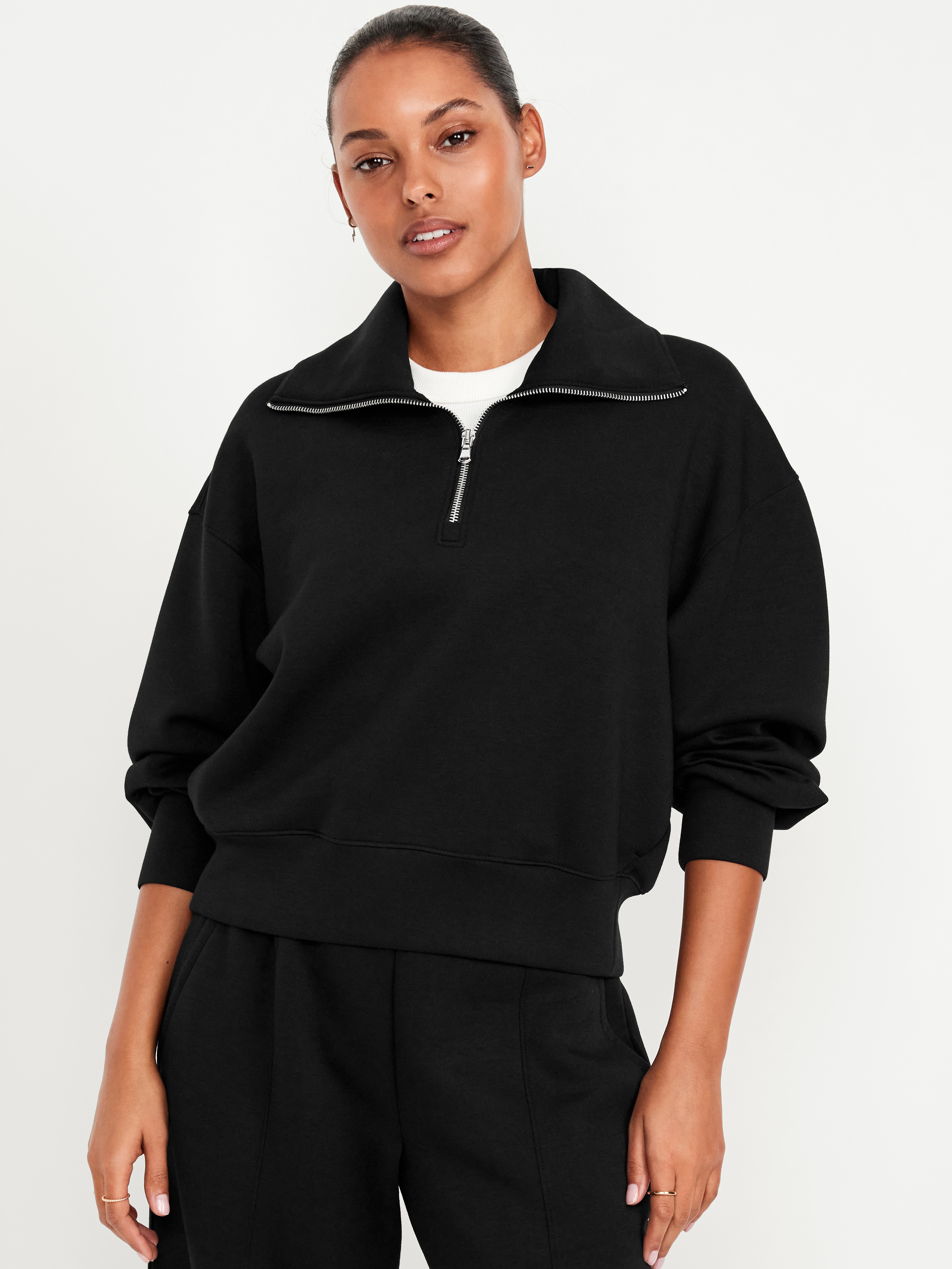 Bounce Fleece Half-Zip Pullover Sweatshirt - Black Jack - 1