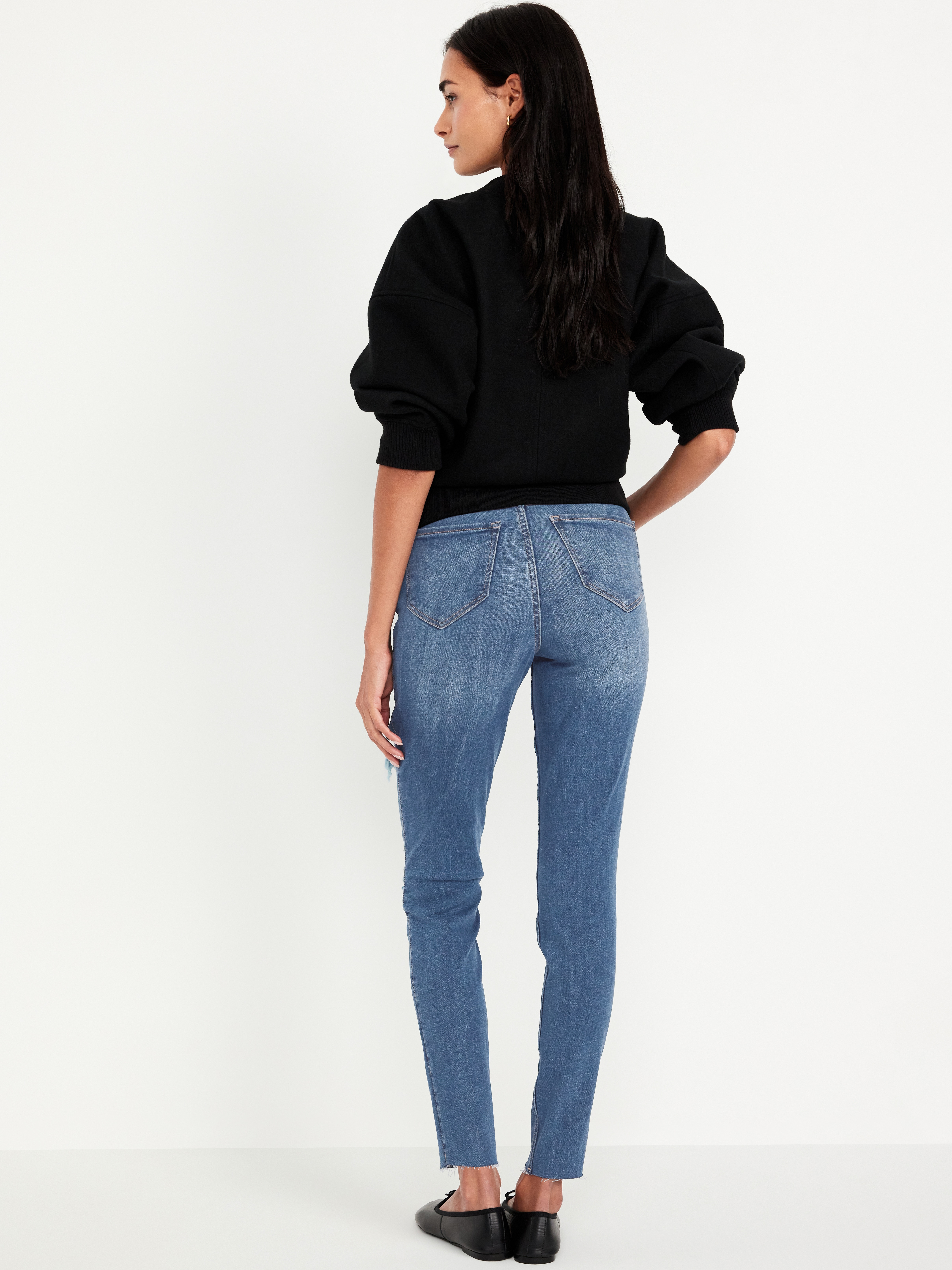 Extra High-Waisted Rockstar 360° Stretch Super-Skinny Jeans - Ripped Medium Wash - 3