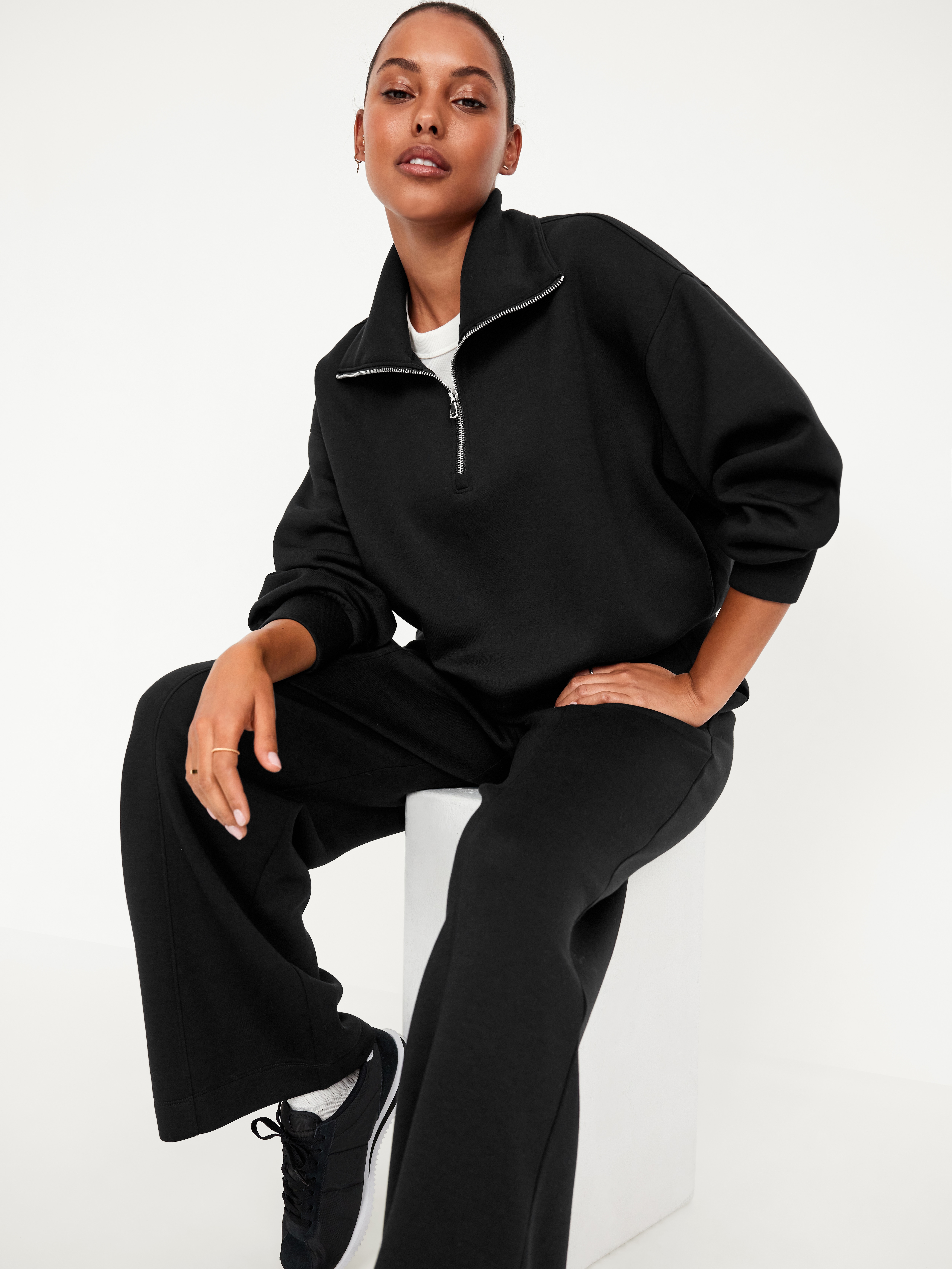 Bounce Fleece Half-Zip Pullover Sweatshirt - Black Jack - 3