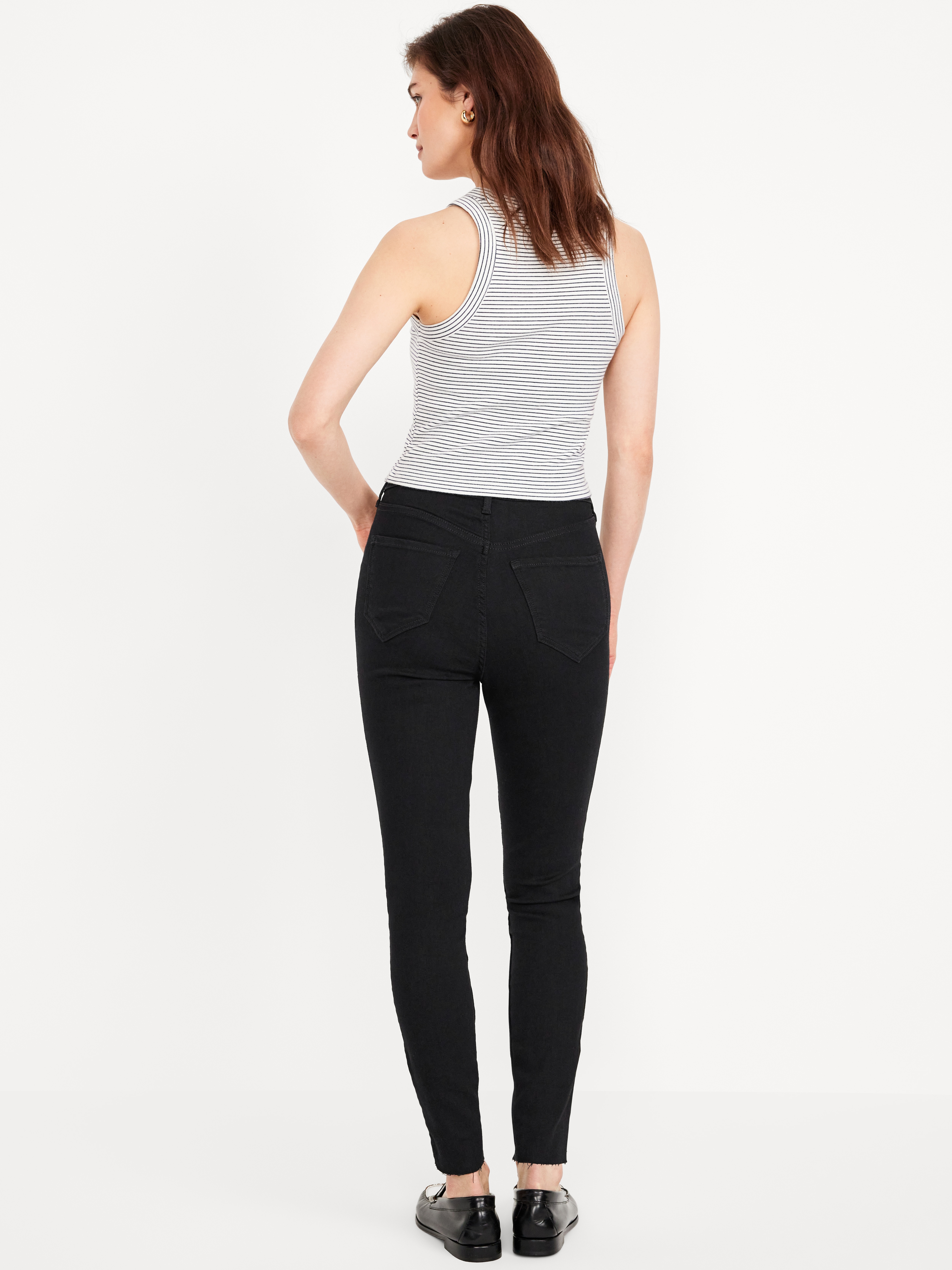Extra High-Waisted Rockstar 360° Stretch Super-Skinny Jeans - Black Wash - 3