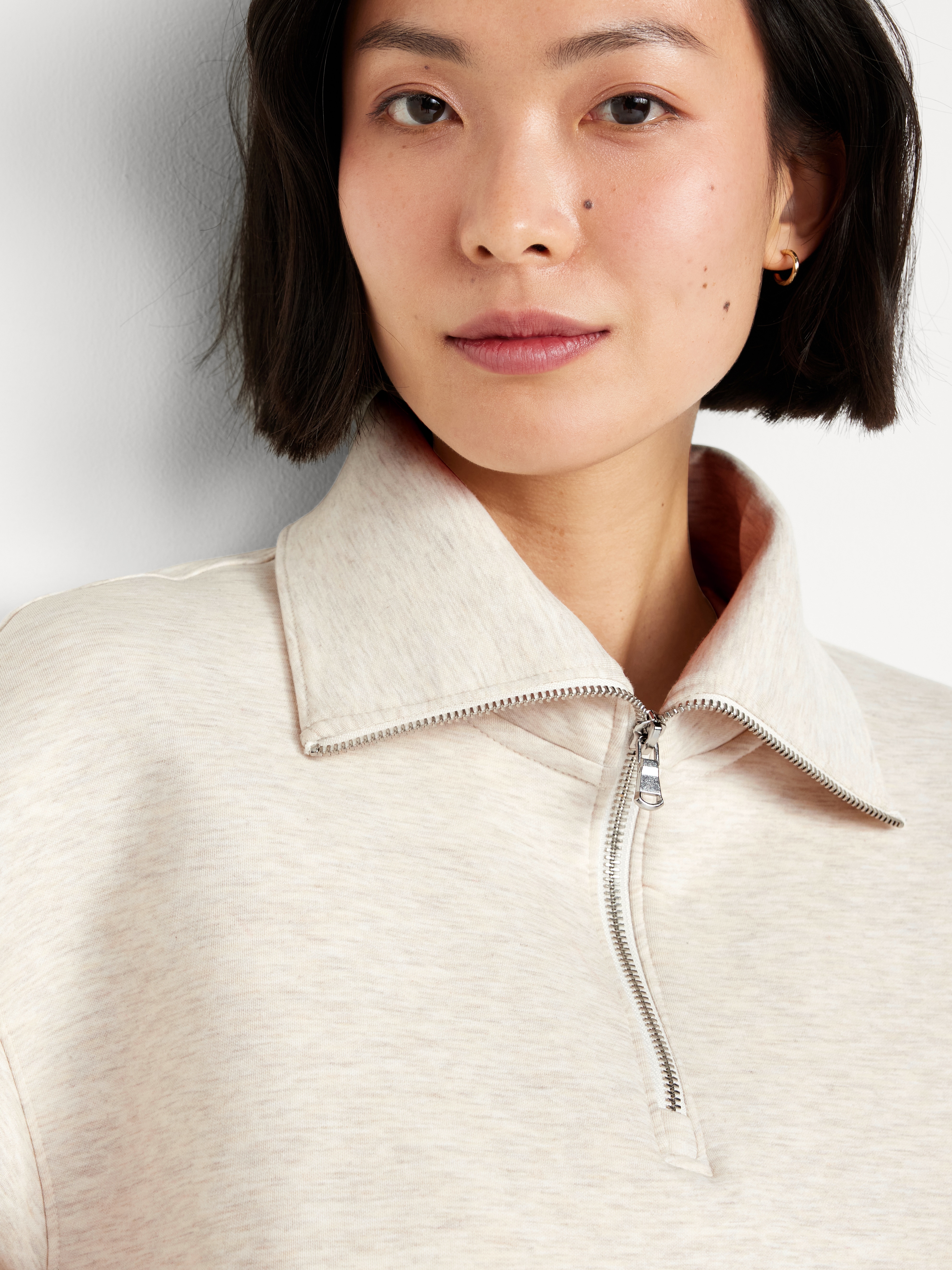 Bounce Fleece Half-Zip Pullover Sweatshirt - Oatmeal Heather - 4