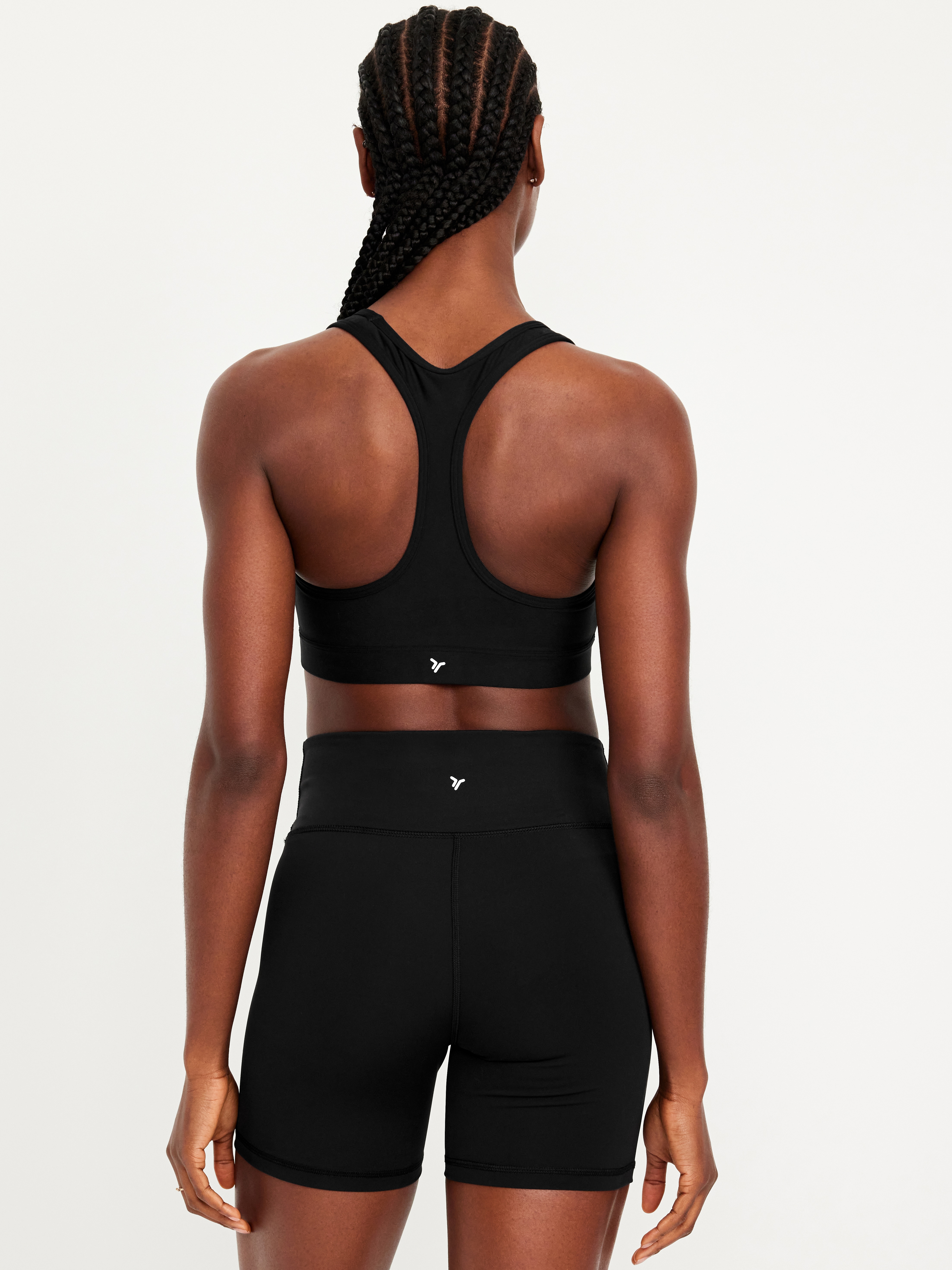 Medium Support PowerSoft Racerback Sports Bra - Black Jack - 2