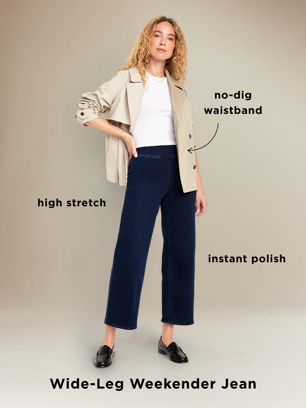 High-Waisted Weekender Pull-On Crop Wide-Leg Jeans - Black - 9