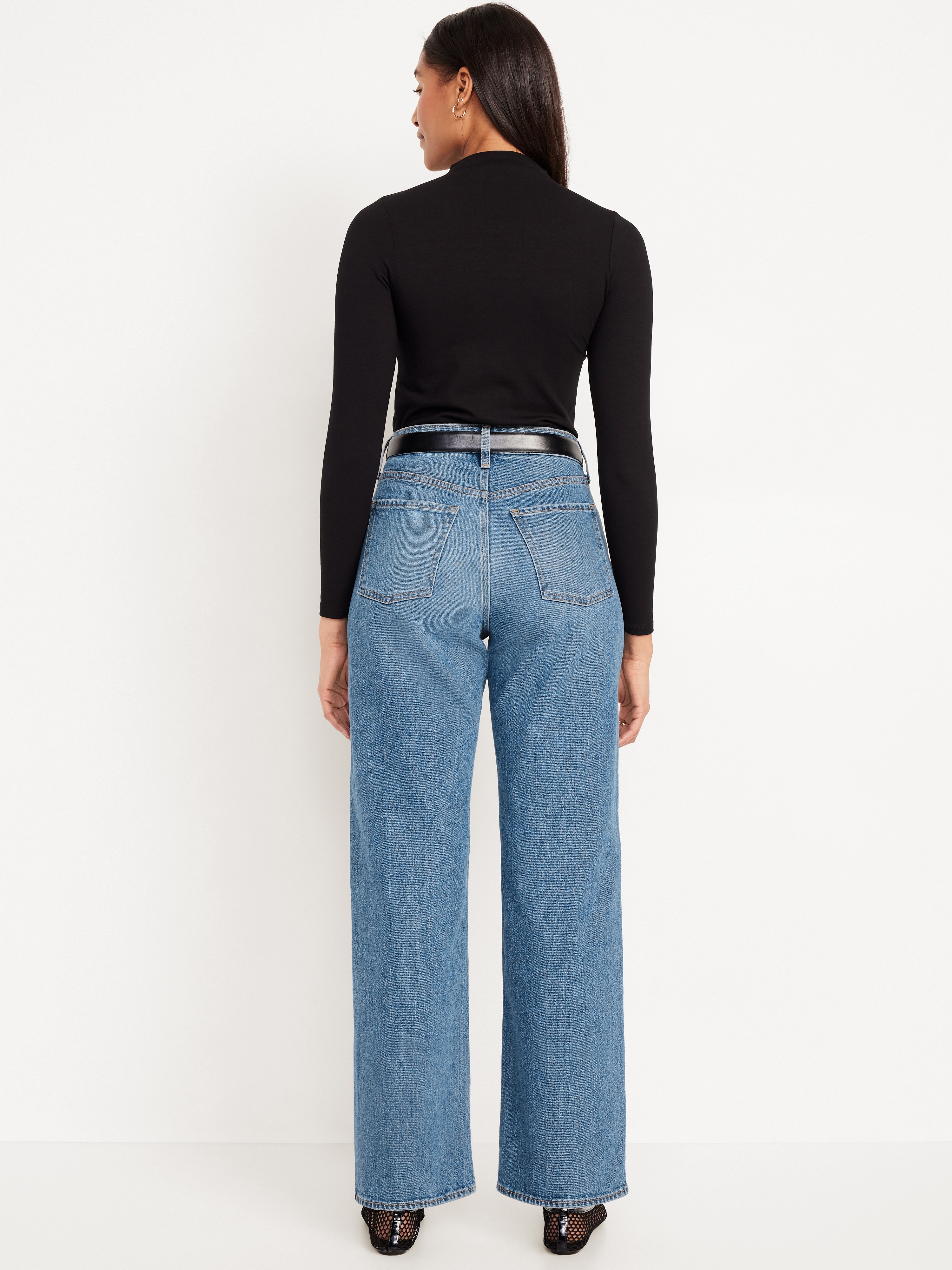 Curvy Extra High-Waisted Wide-Leg Jeans - Medium Wash - 3