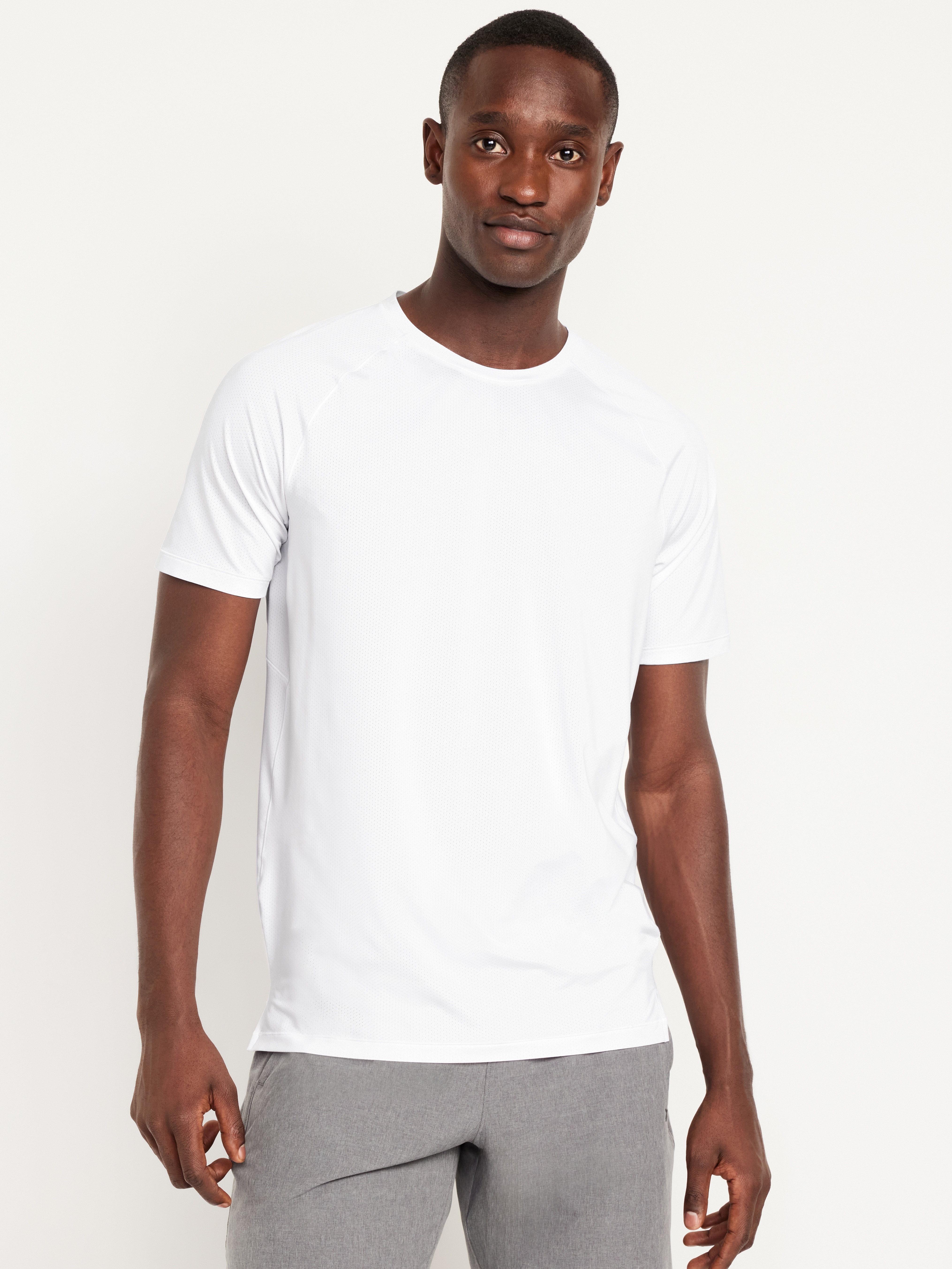 Slim Fit Performance Vent T-Shirt - White Lilies - 1