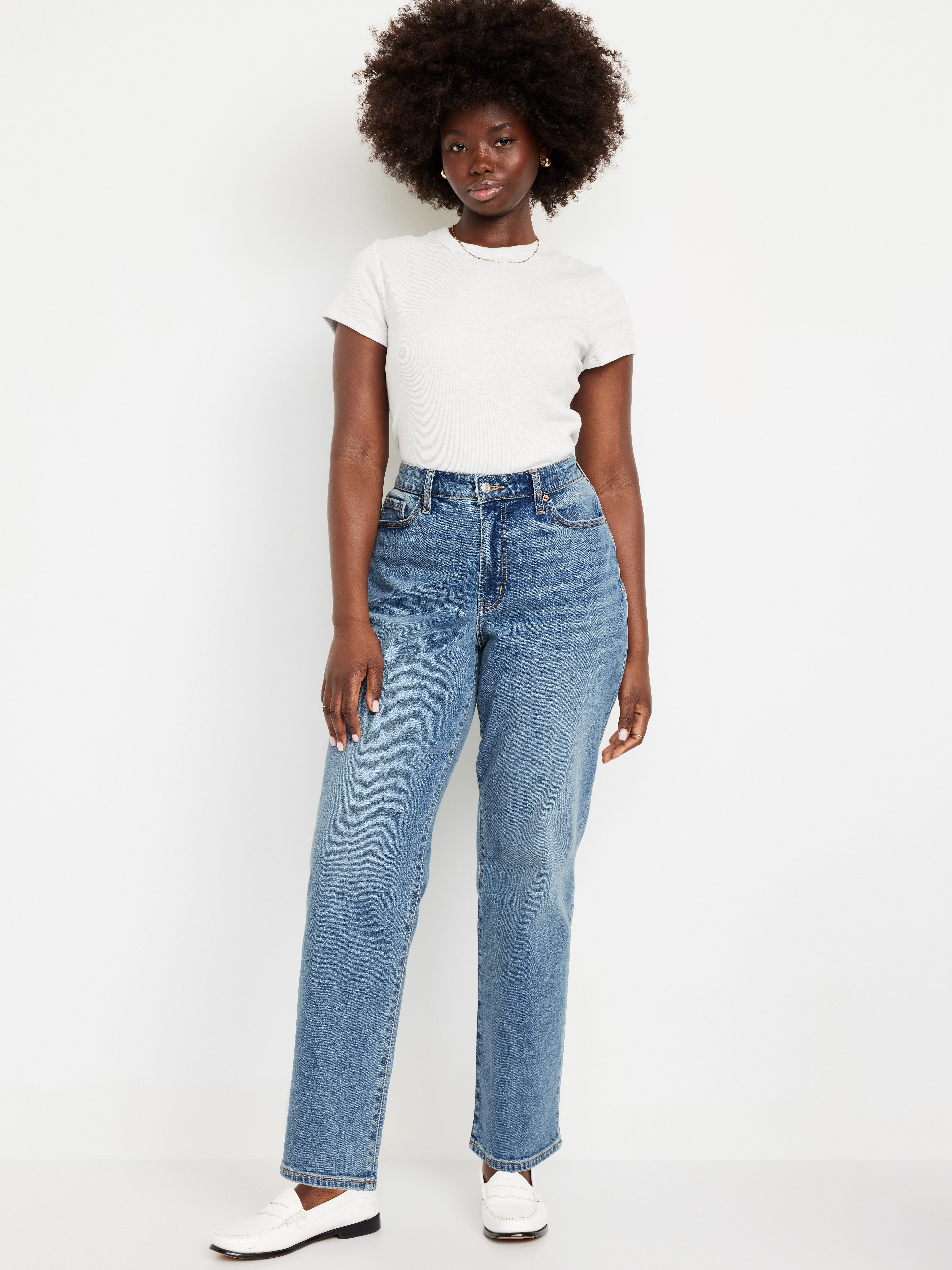 Curvy High-Waisted OG Loose Jeans - Medium Wash - 3