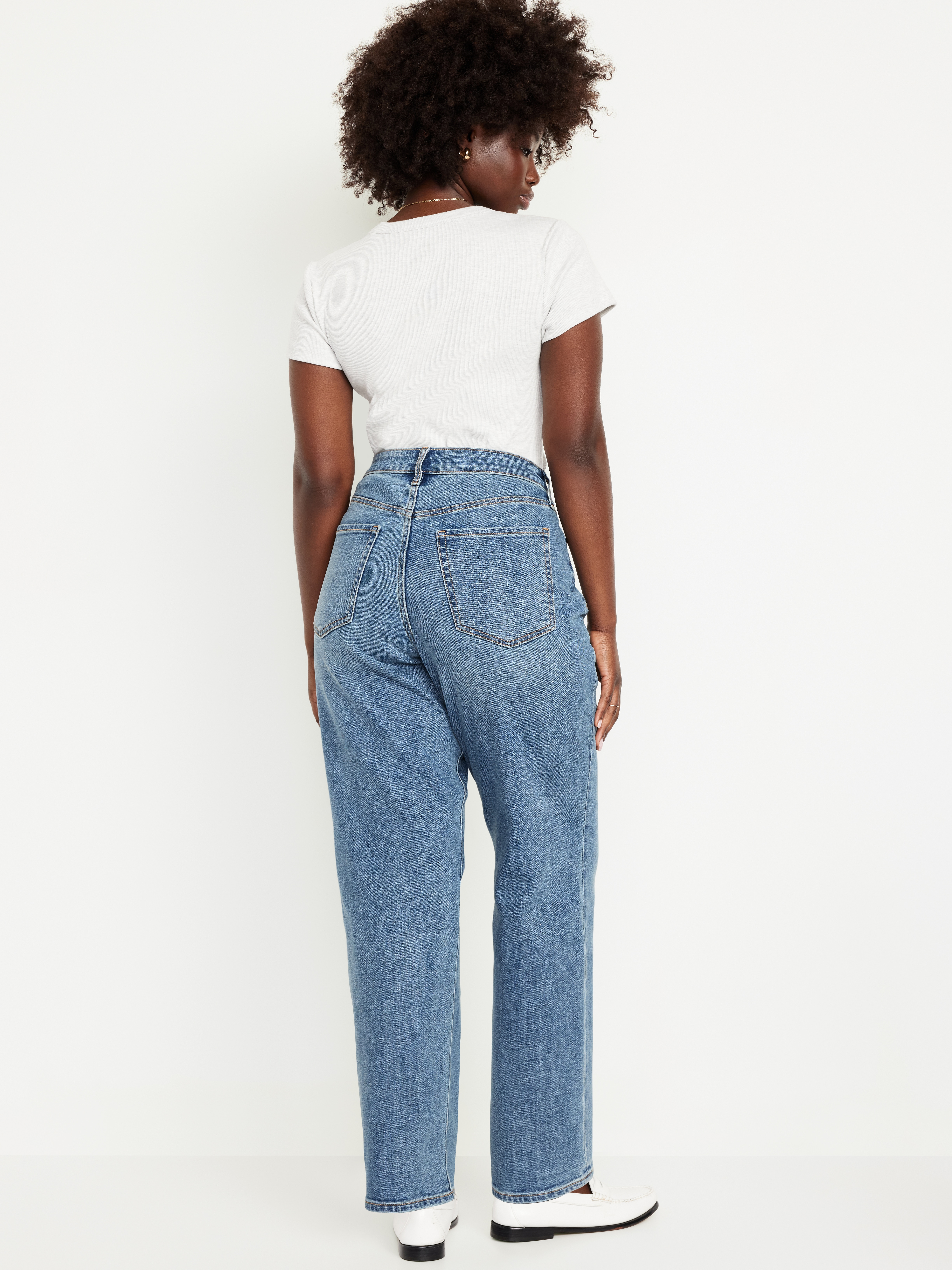 Curvy High-Waisted OG Loose Jeans - Medium Wash - 4