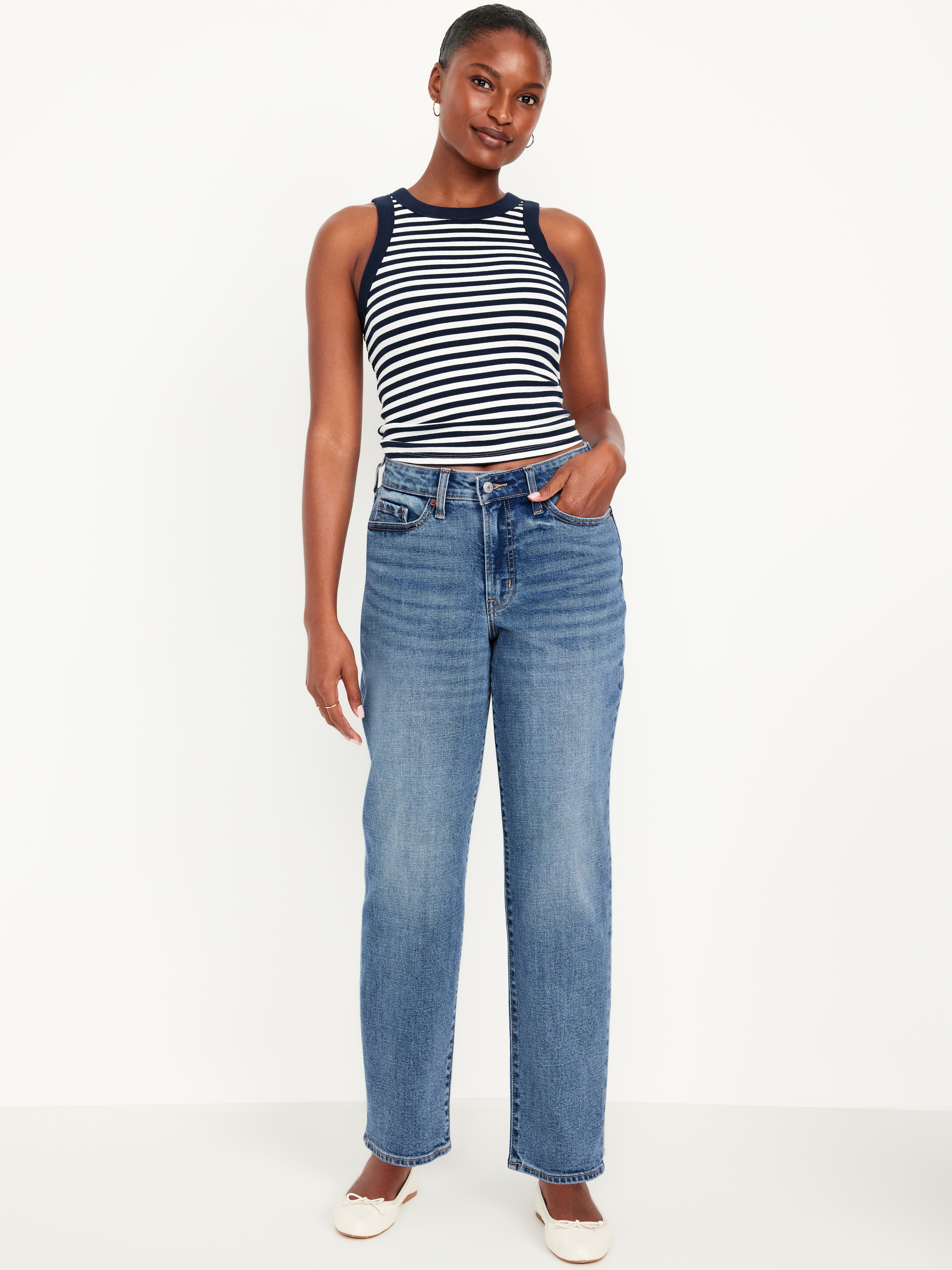Curvy High-Waisted OG Loose Jeans - Medium Wash - 1