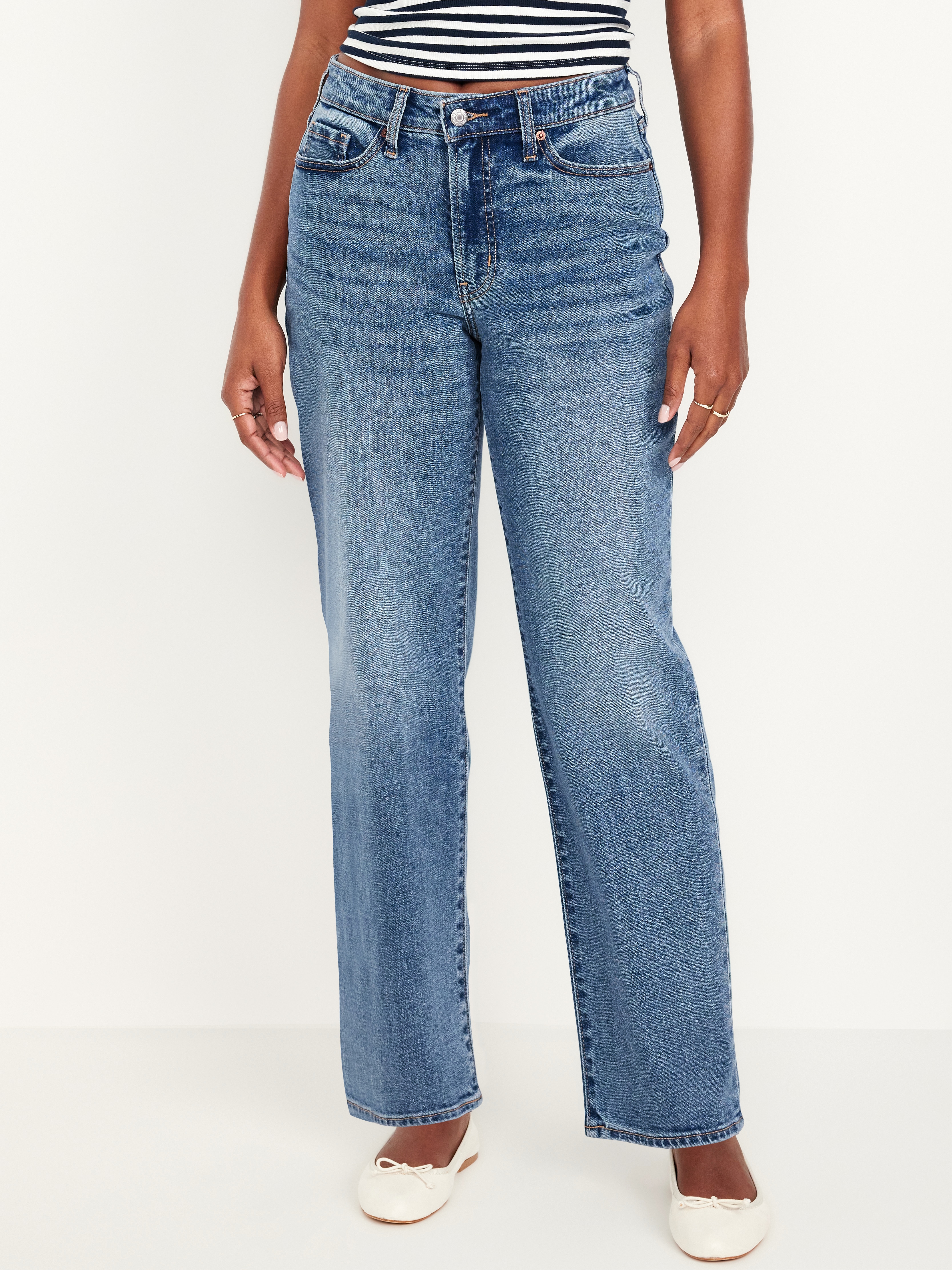 Curvy High-Waisted OG Loose Jeans - Medium Wash - 2