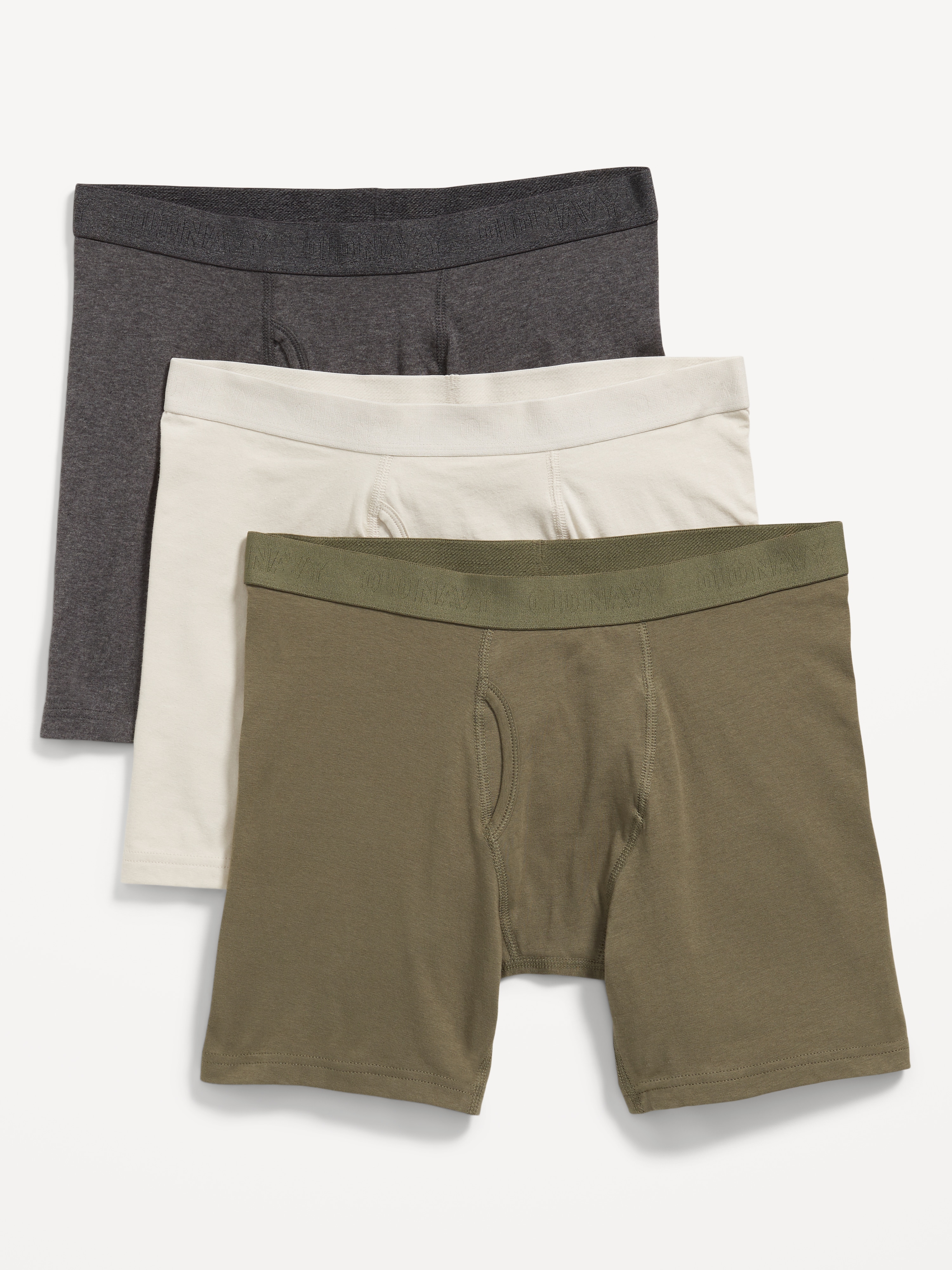 3-Pack Soft-Washed Boxer Briefs -- 6.25-inch inseam - Neutral - 1