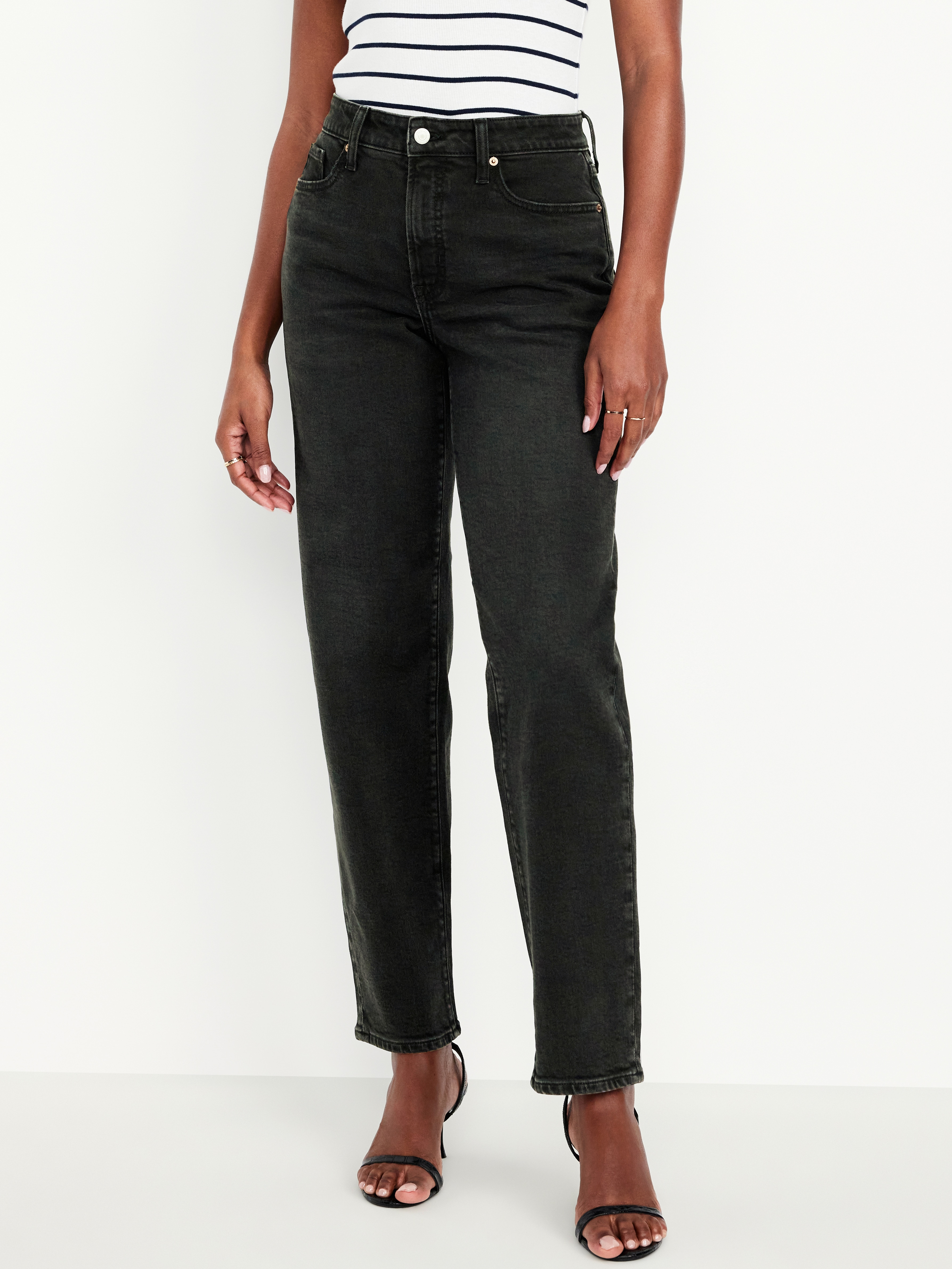 Curvy High-Waisted OG Loose Jeans - Black Wash - 2