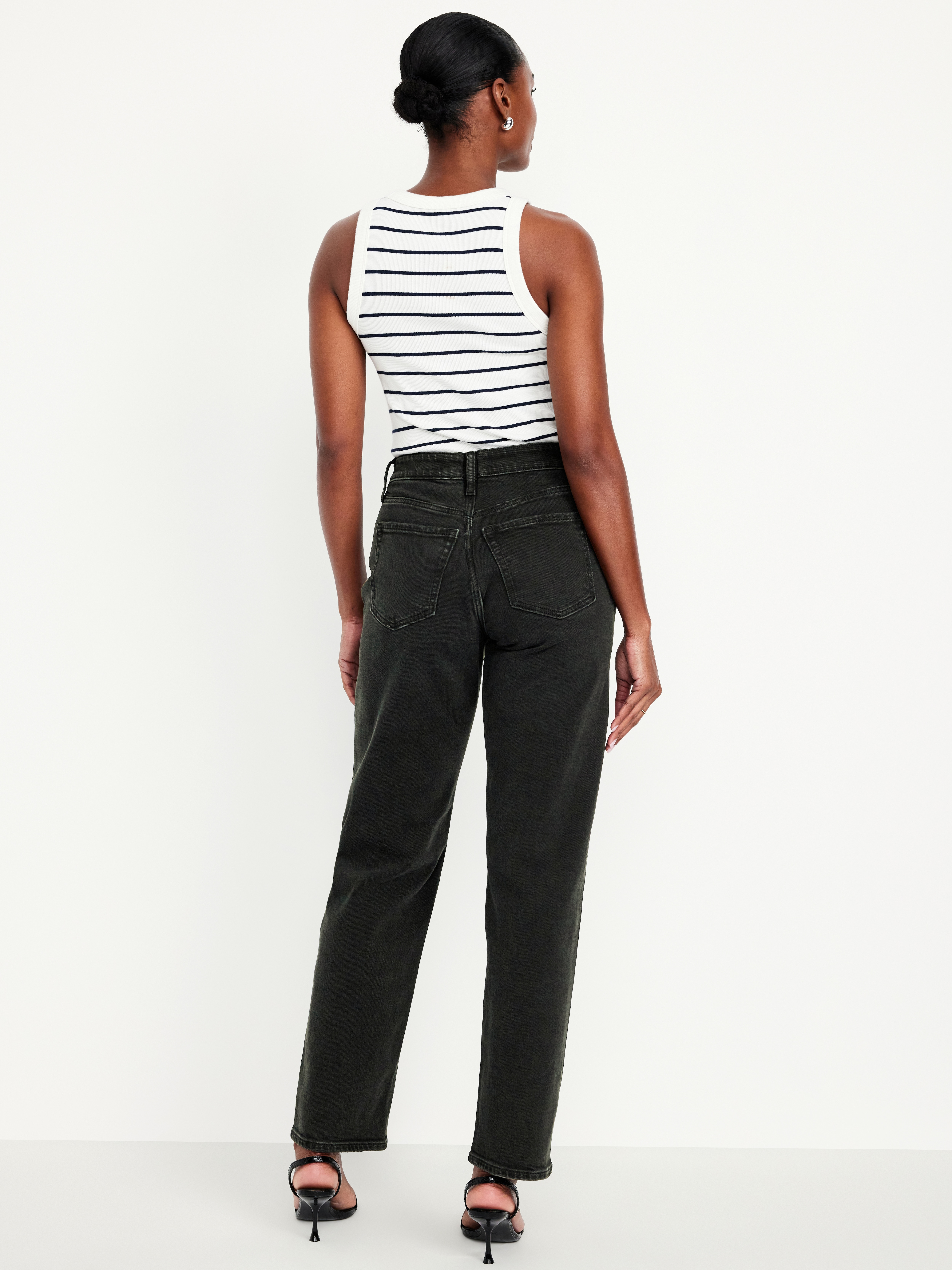 Curvy High-Waisted OG Loose Jeans - Black Wash - 3