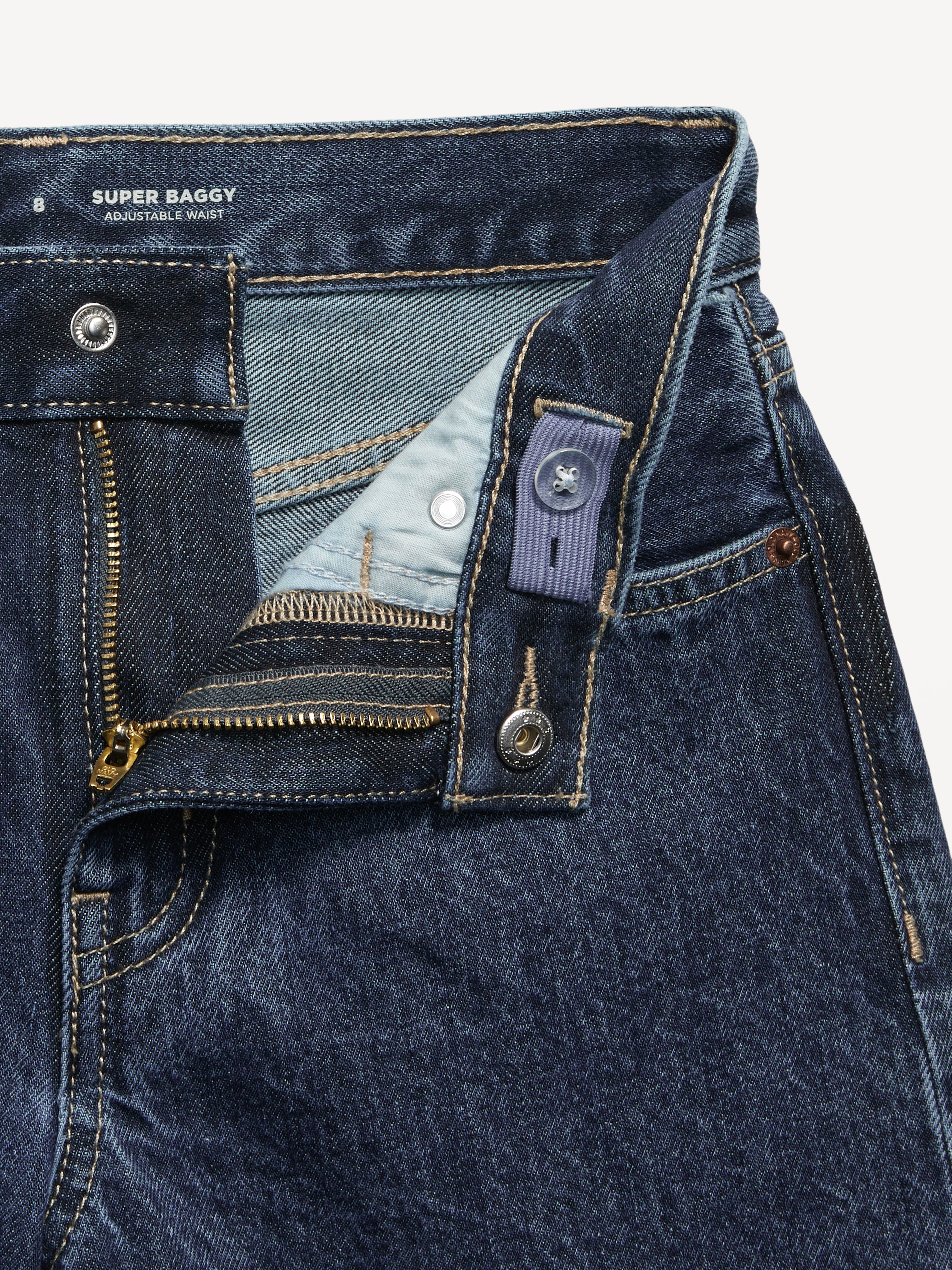 Super Baggy Jeans for Boys - Medium Wash - 5