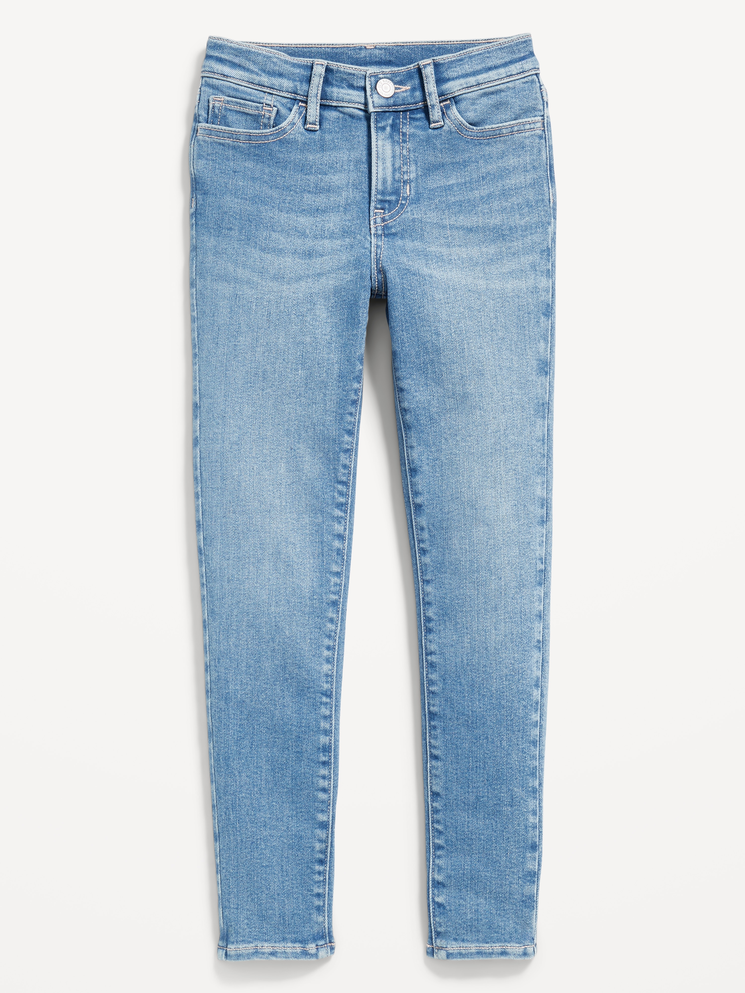 High-Waisted Rockstar 360° Stretch Jeggings for Girls - Light Wash - 4