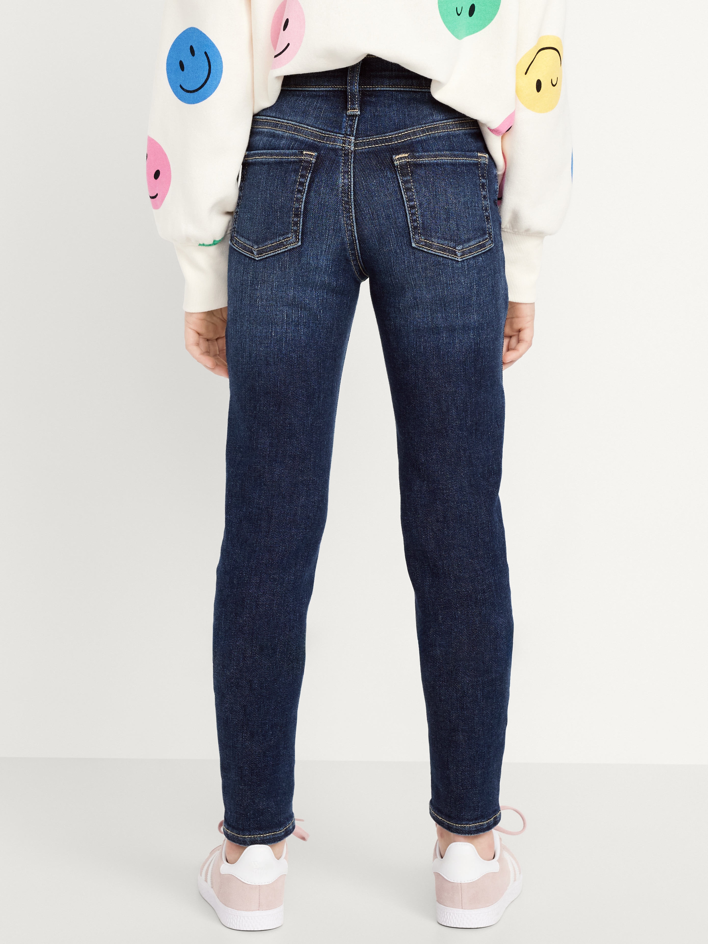 High-Waisted Embroidered Rockstar 360° Stretch Jeggings for Girls - Best Friend - 2