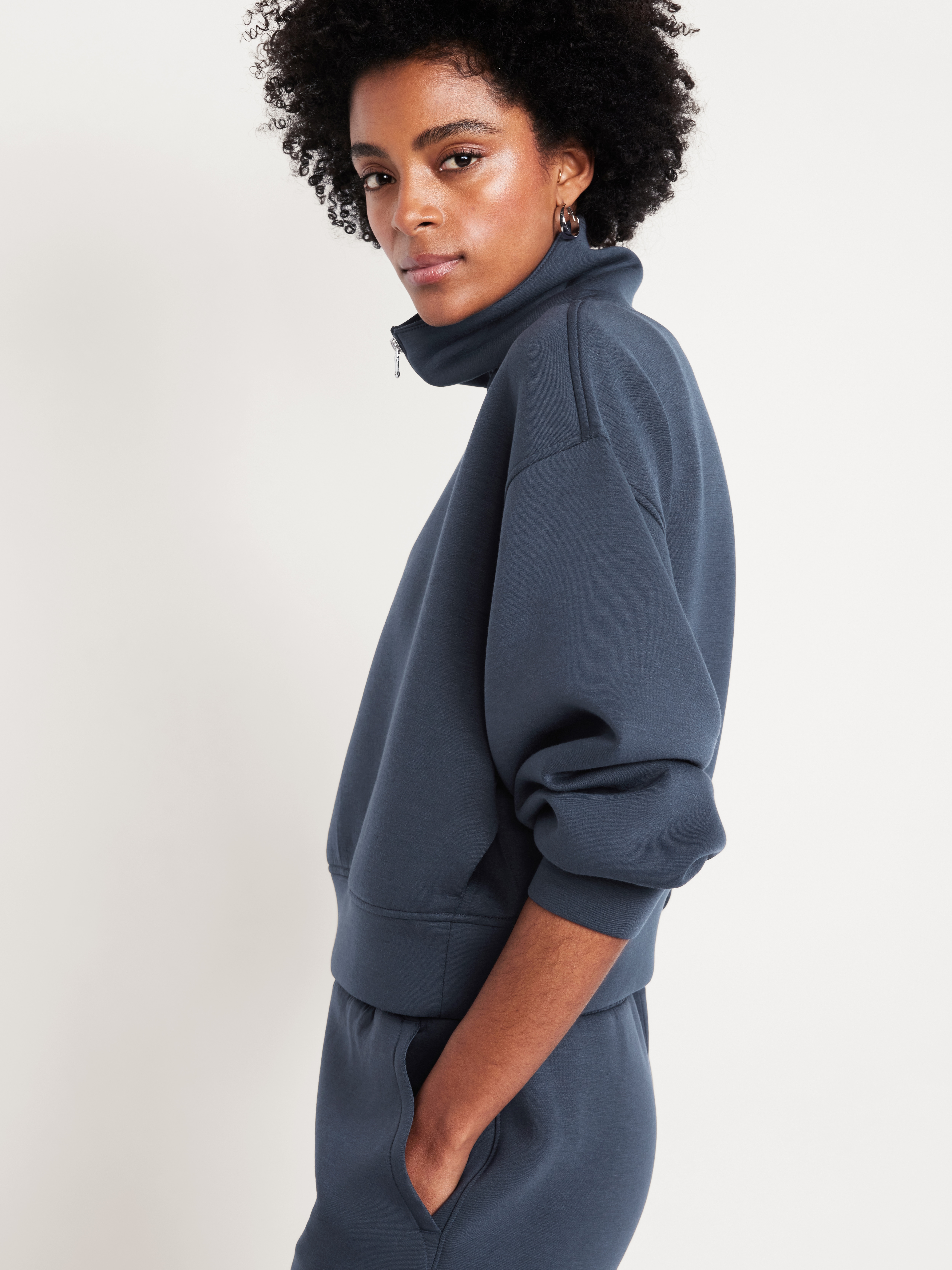 Bounce Fleece Half-Zip Pullover Sweatshirt - Dusk Navy - 6