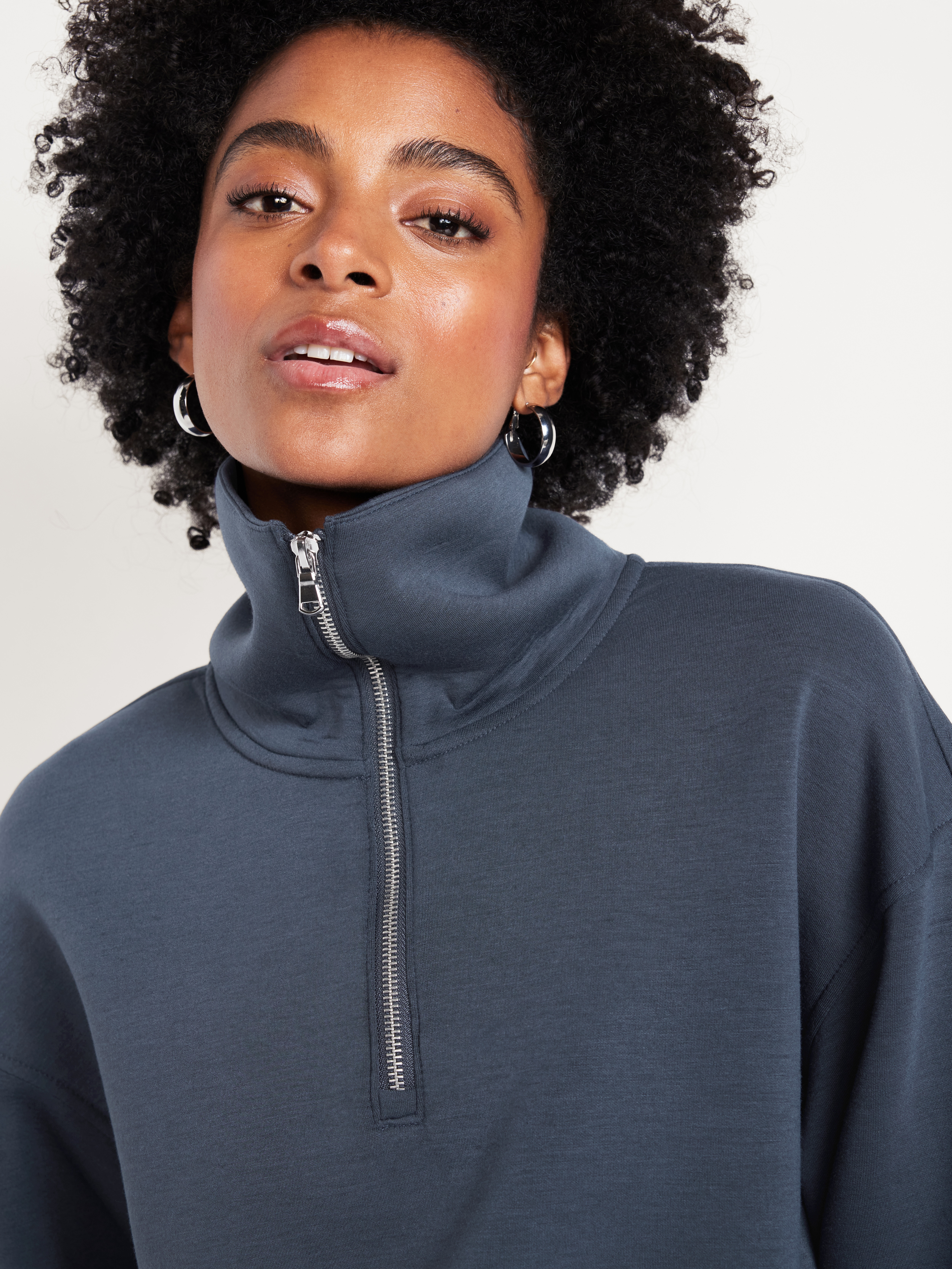 Bounce Fleece Half-Zip Pullover Sweatshirt - Dusk Navy - 4