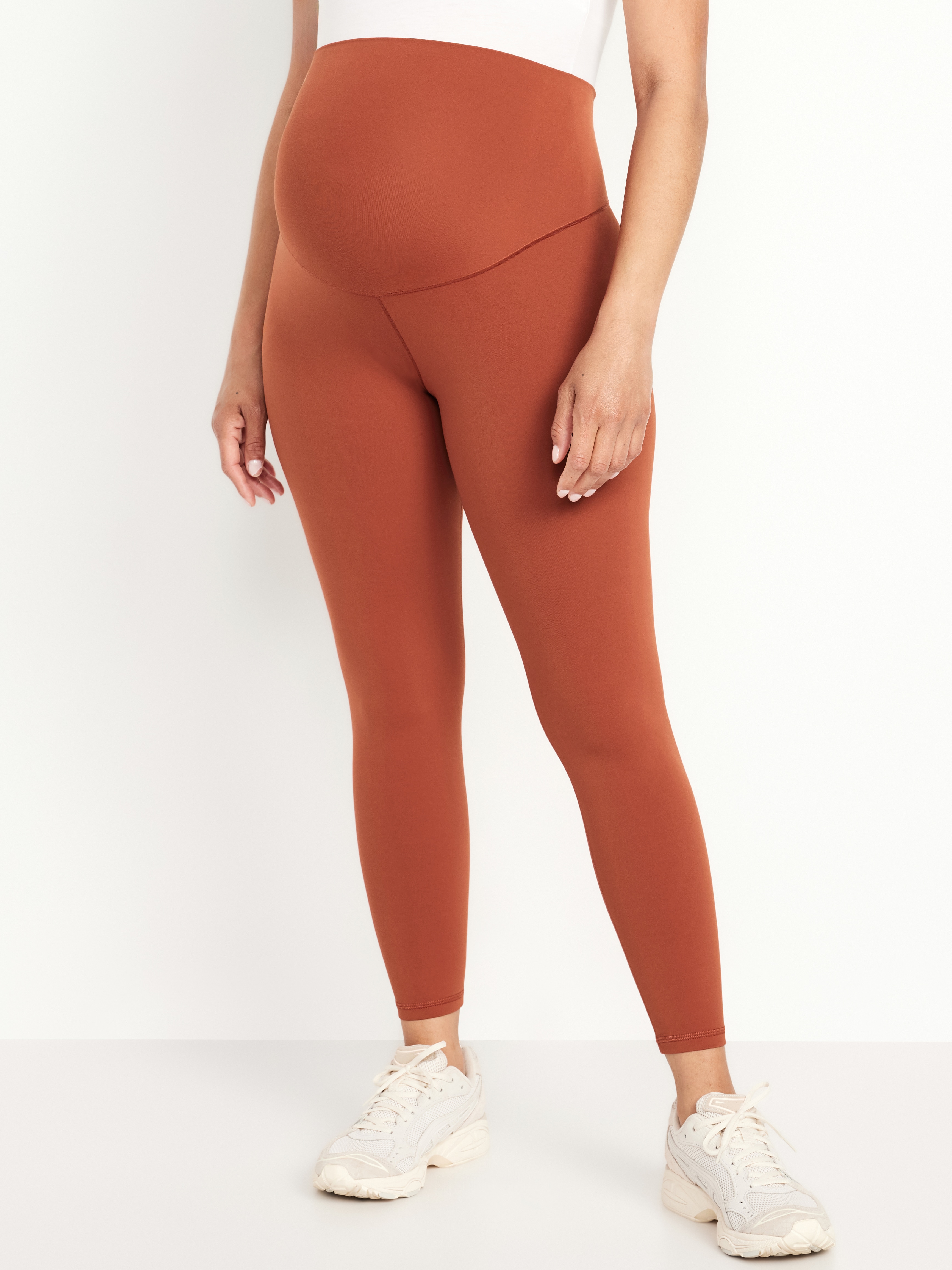 Maternity Full-Panel StudioSmooth 7/8 Leggings - Cherry Birch - 1