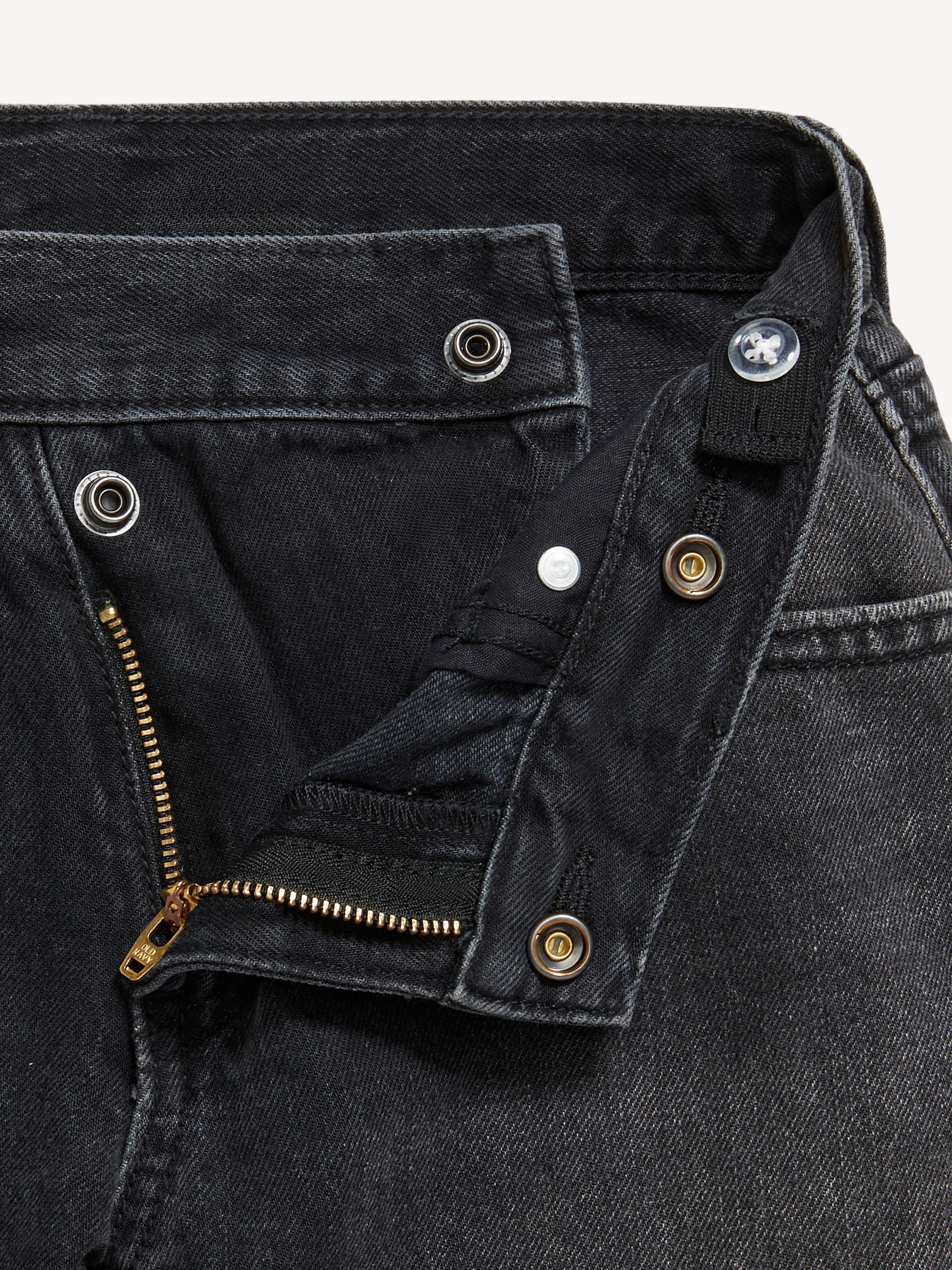 Super Baggy Wide-Leg Embroidered Jeans for Girls - Black Wash (Lunar) - 5