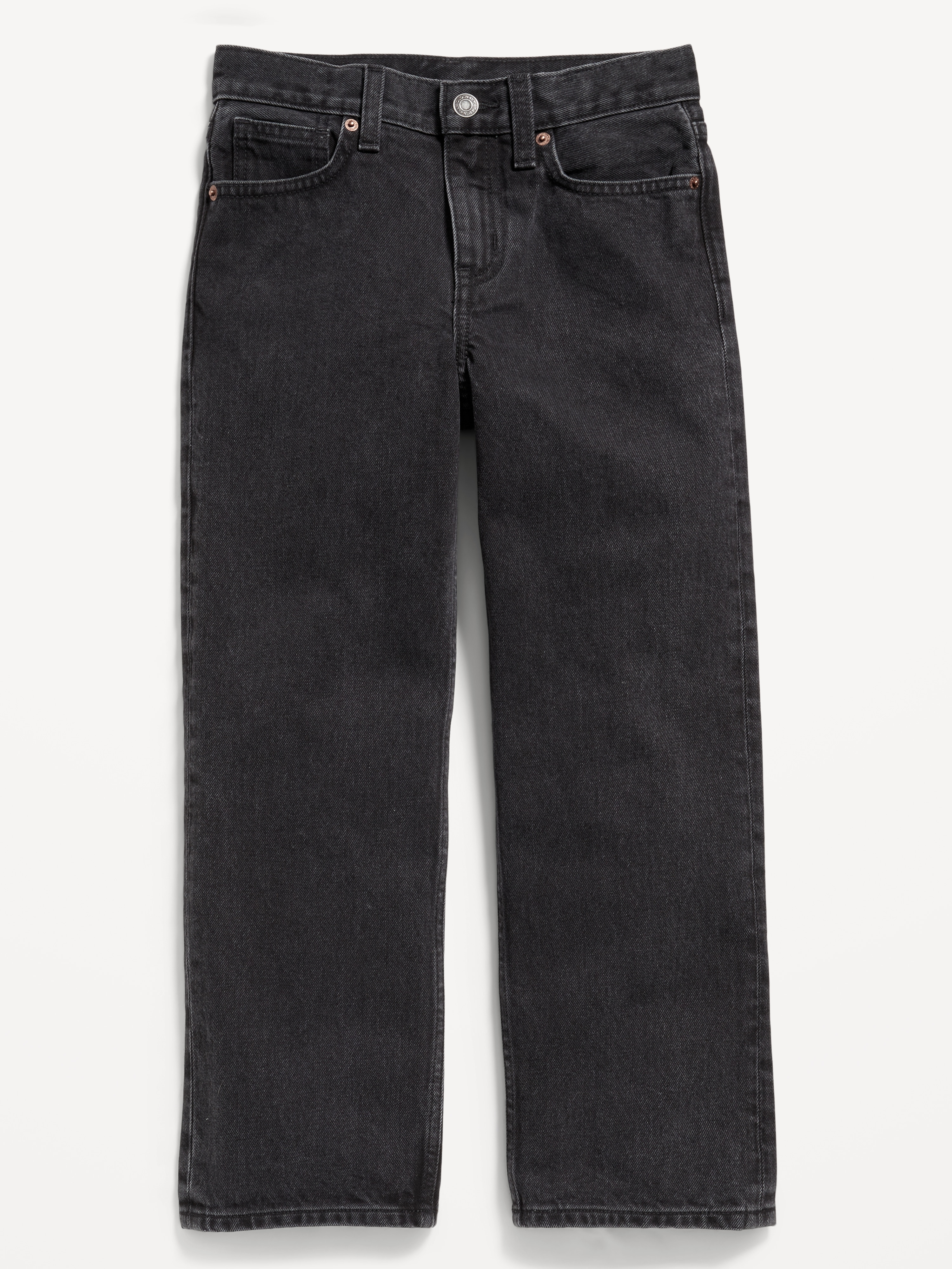 Baggy Non-Stretch Jeans for Boys - Black Wash - 4