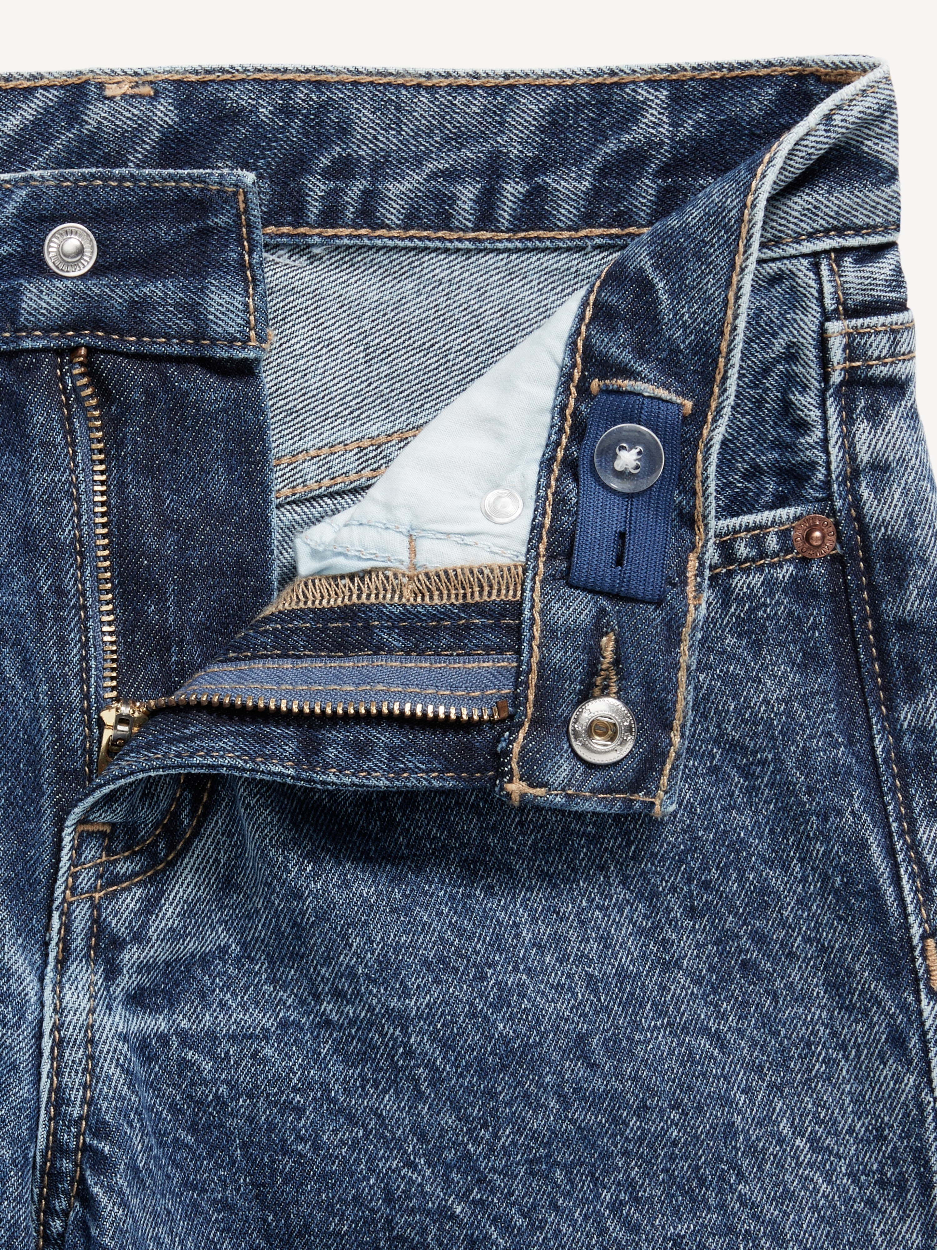 Baggy Non-Stretch Jeans for Boys - Medium Wash - 5