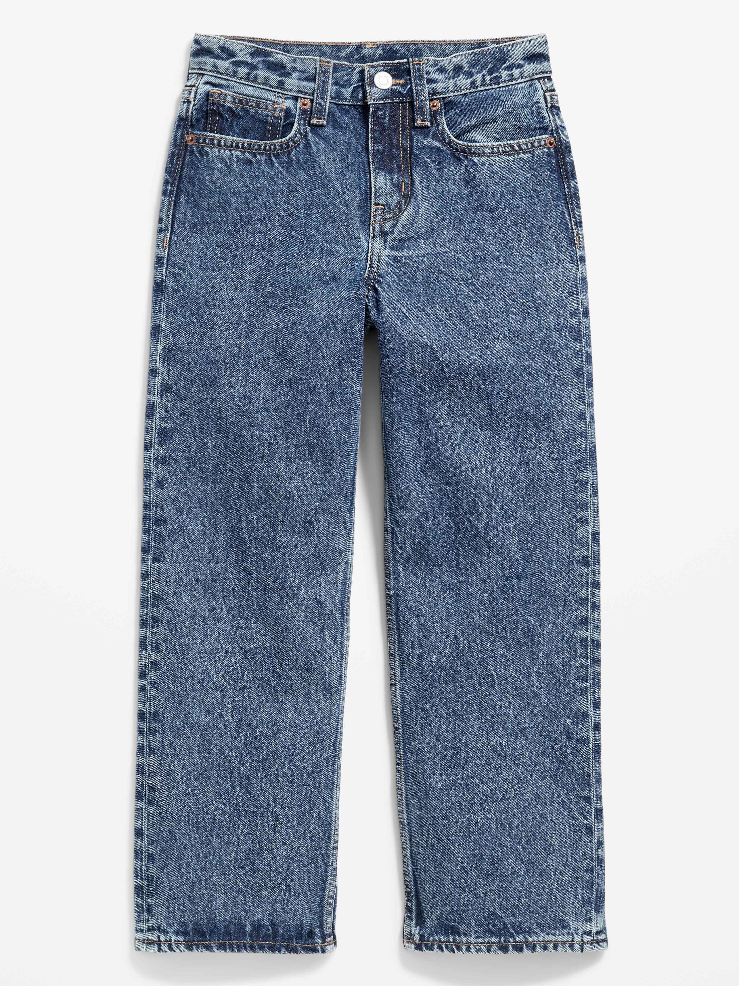Baggy Non-Stretch Jeans for Boys - Medium Wash - 4